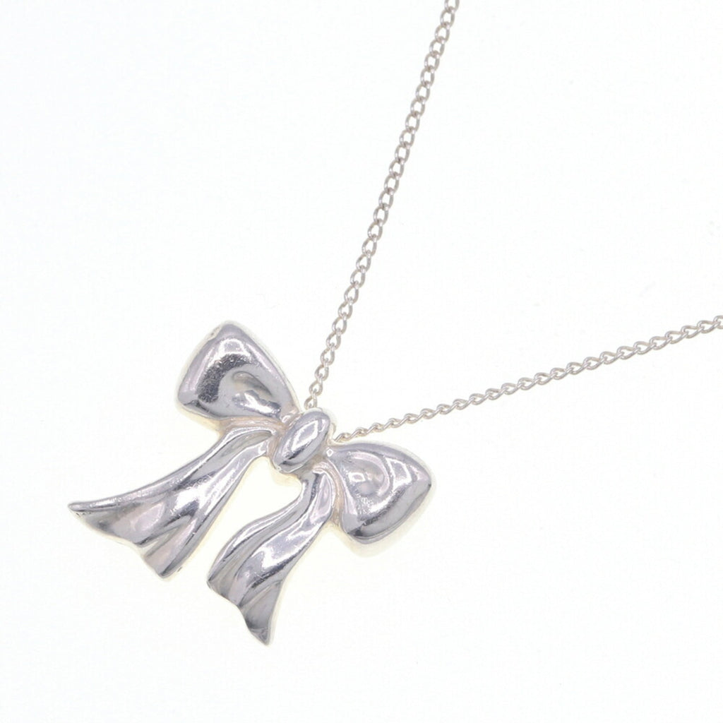 Ribbon Pendant Necklace Sterling Silver
