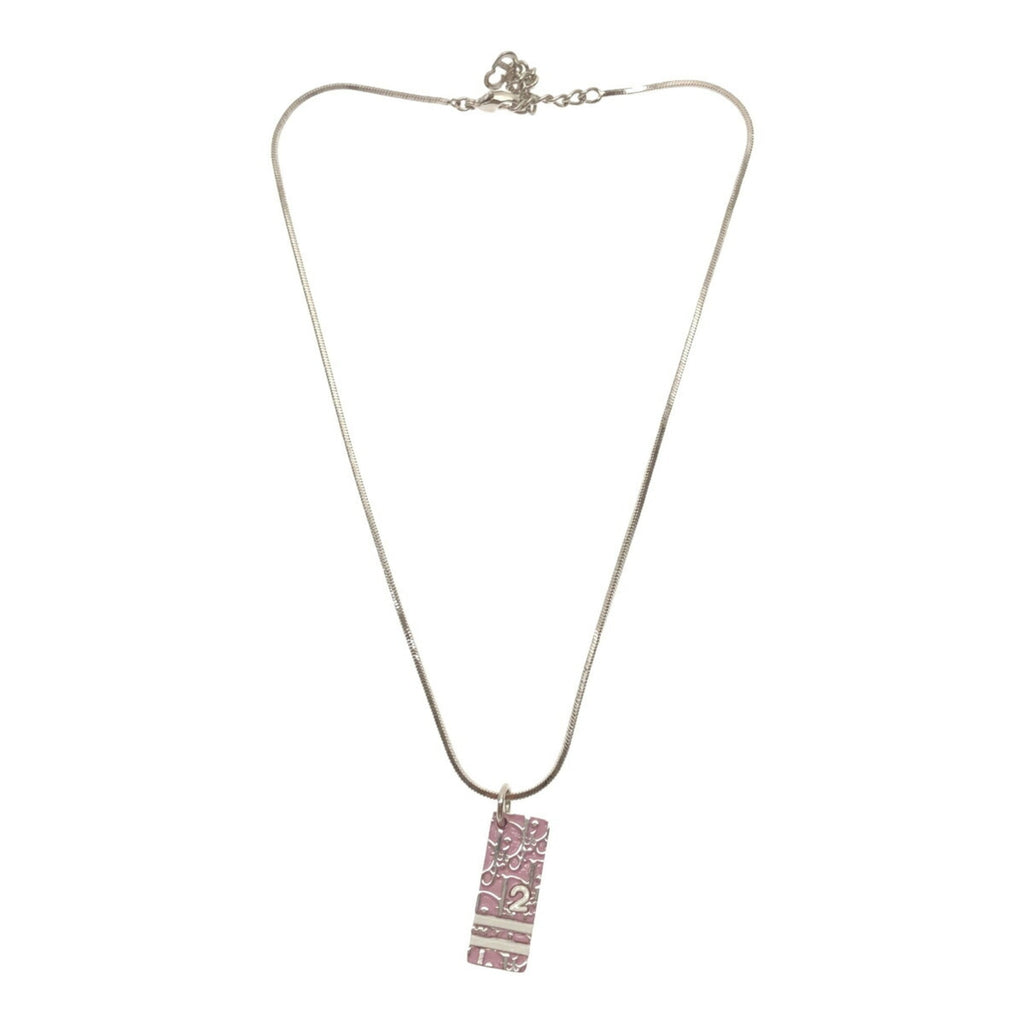 Trotter Pendant Necklace Pink and Silver