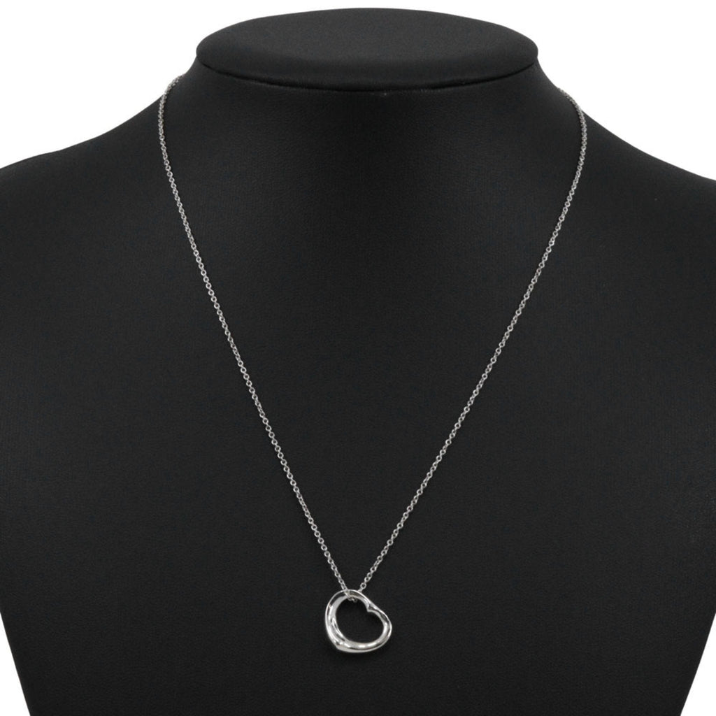 Open Heart Pendant Necklace Sterling Silver 15mm