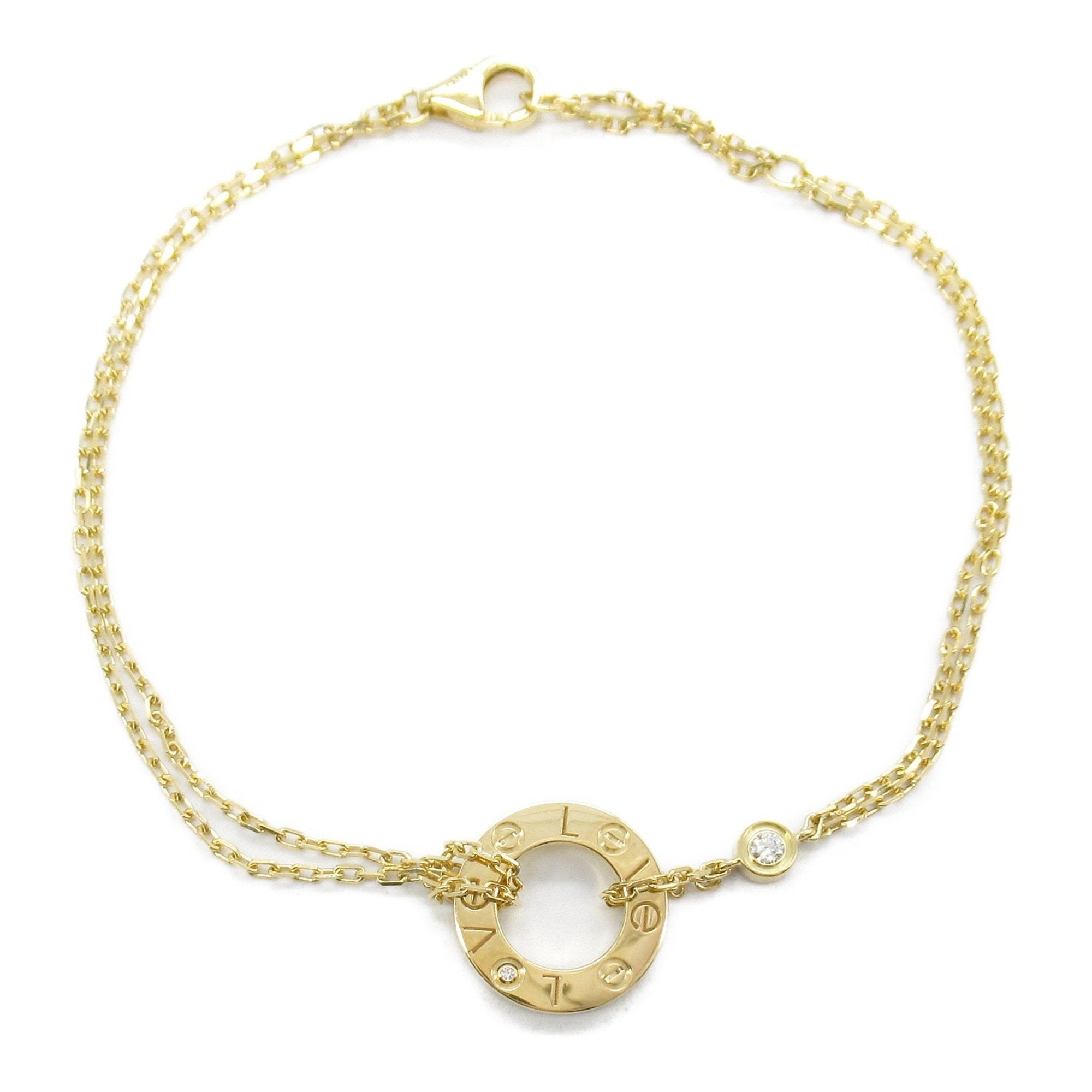 Love Circle Bracelet 18K Yellow Gold with Diamond