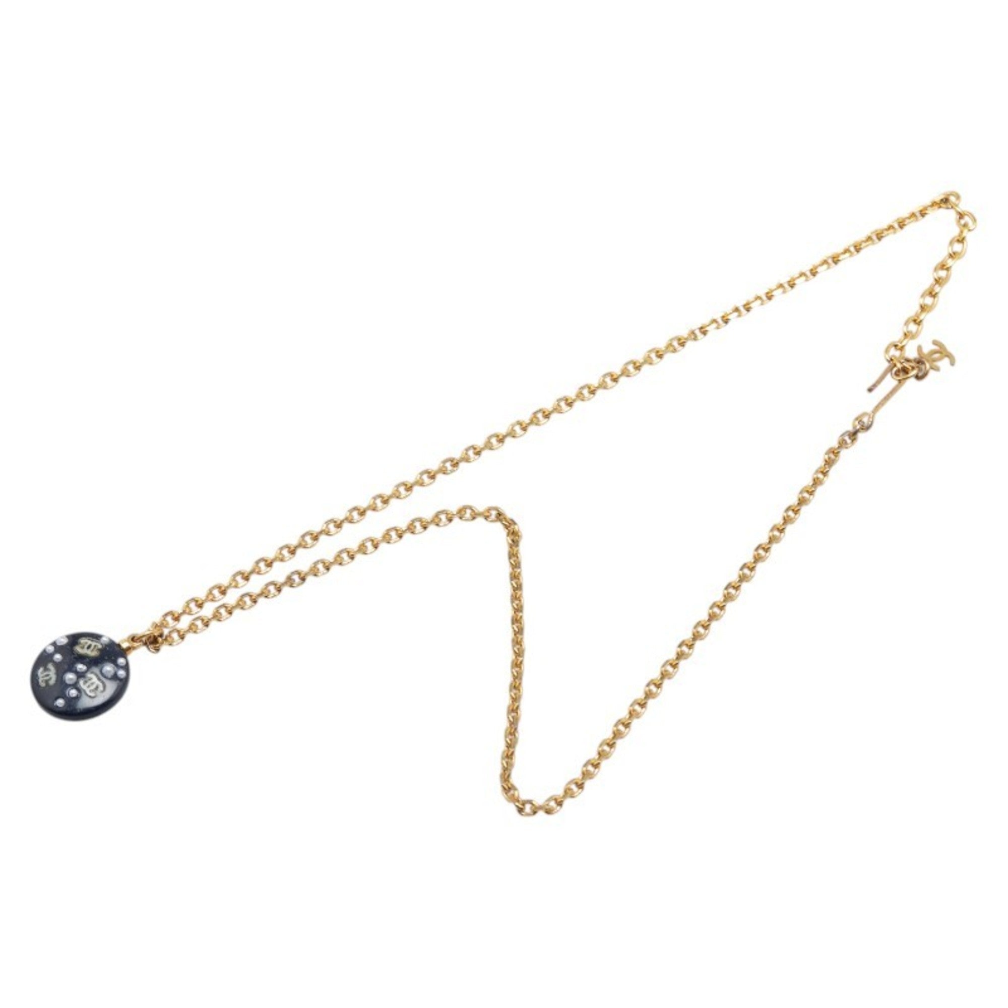 CC Logo Pendant Necklace Metal