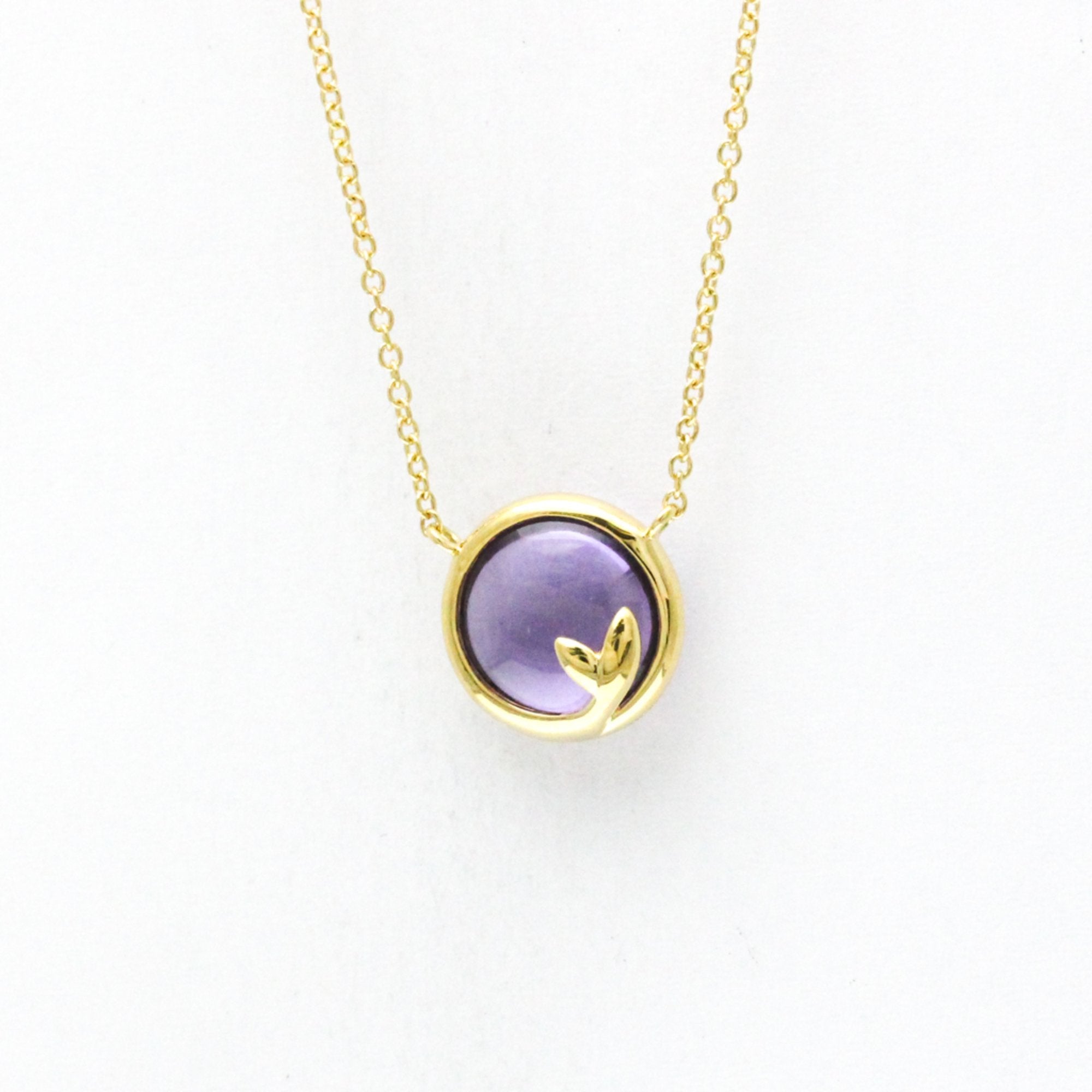 Pendant Necklace 18K Yellow Gold With Amethyst