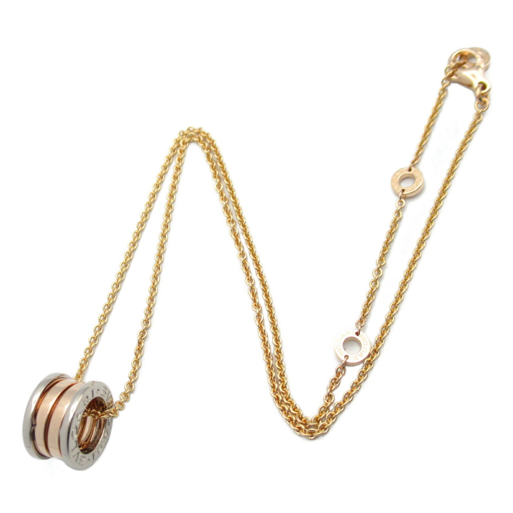 B.Zero1 Pendant Necklace 18K Rose Gold and 18K White Gold