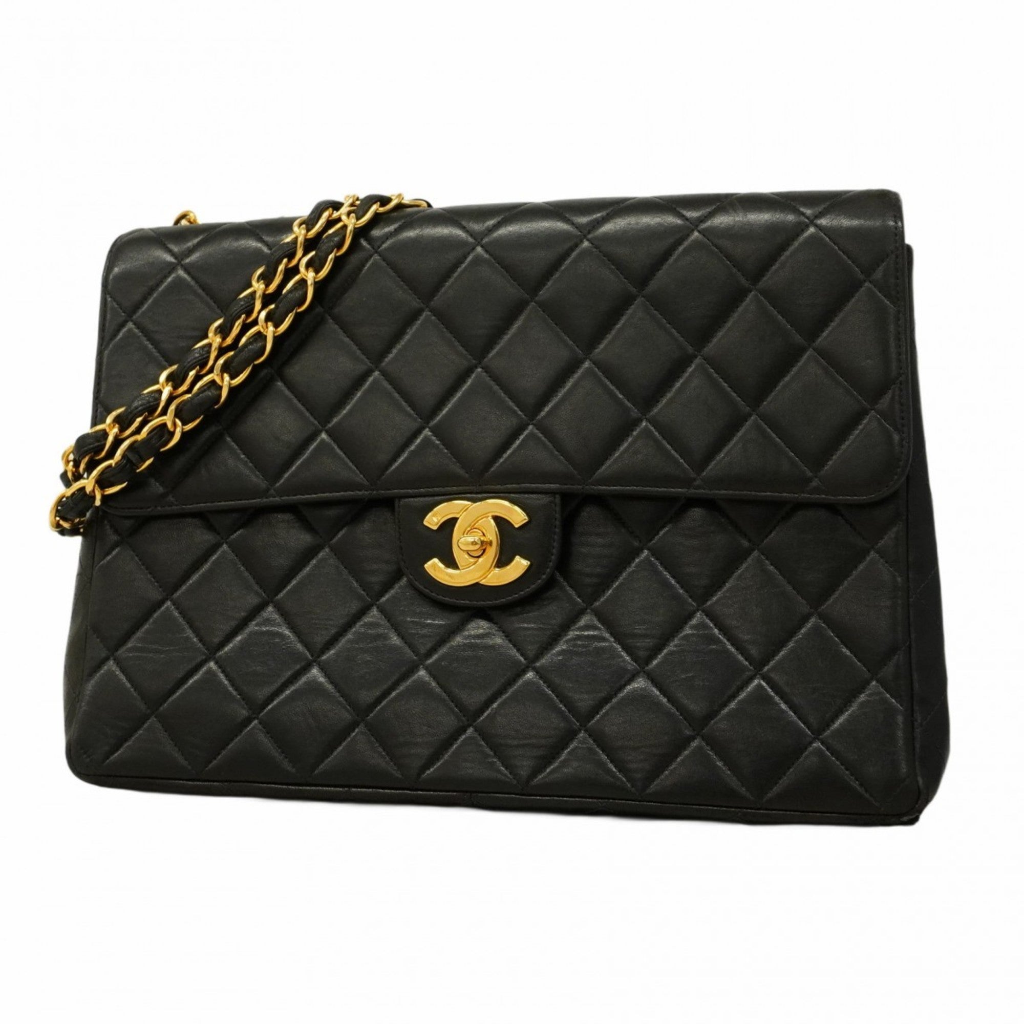 Vintage Classic Single Flap Bag Quilted Lambskin Jumbo