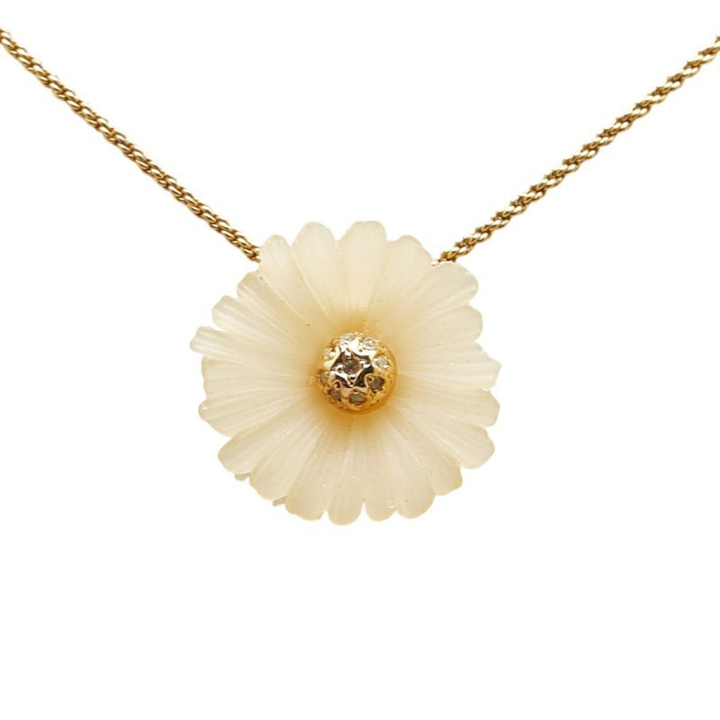Pendant Necklace Gold with Rhinestone