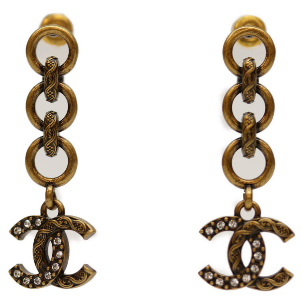 CC Logo Earrings Gold-Tone Metal