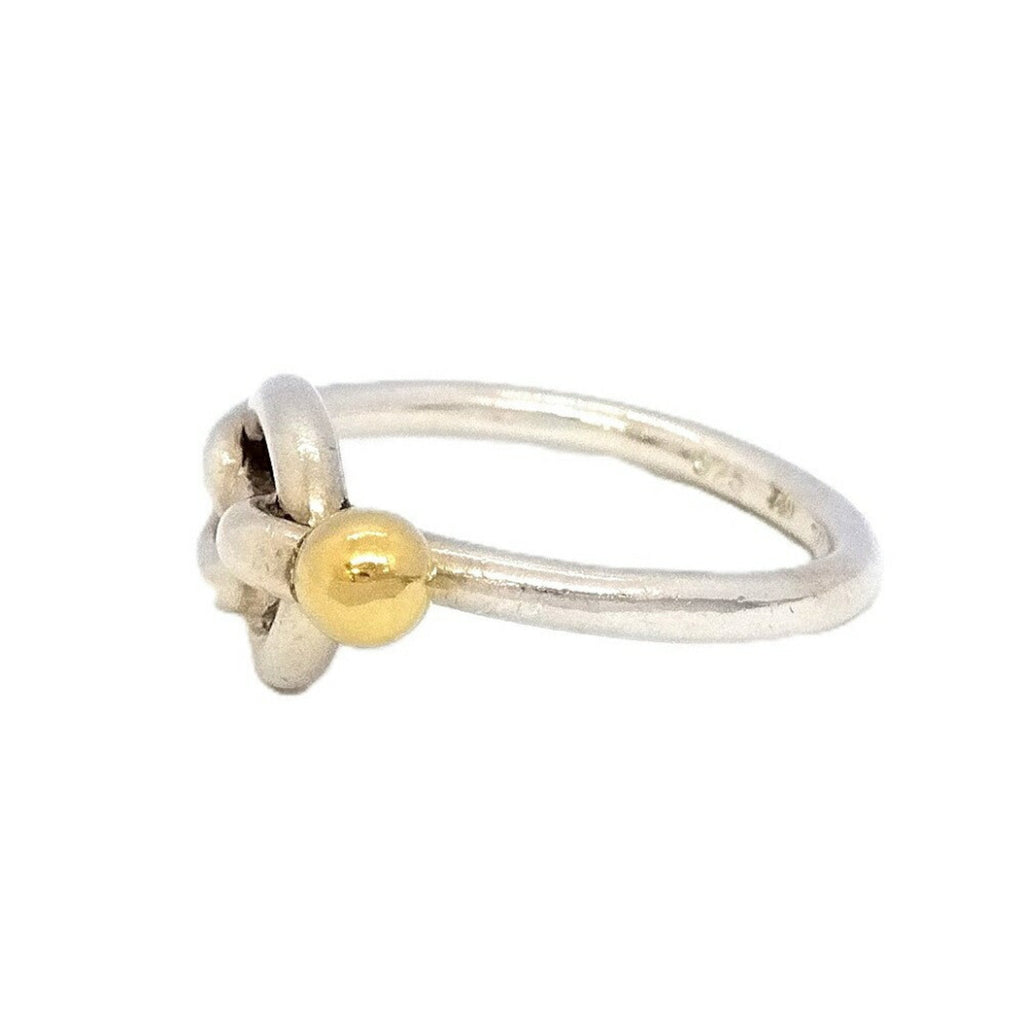 Love Knot Ring Sterling Silver and 18K Yellow Gold