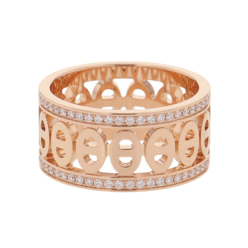 Chaine d'Ancre Divine Ring 18K Rose Gold Mini with Diamond