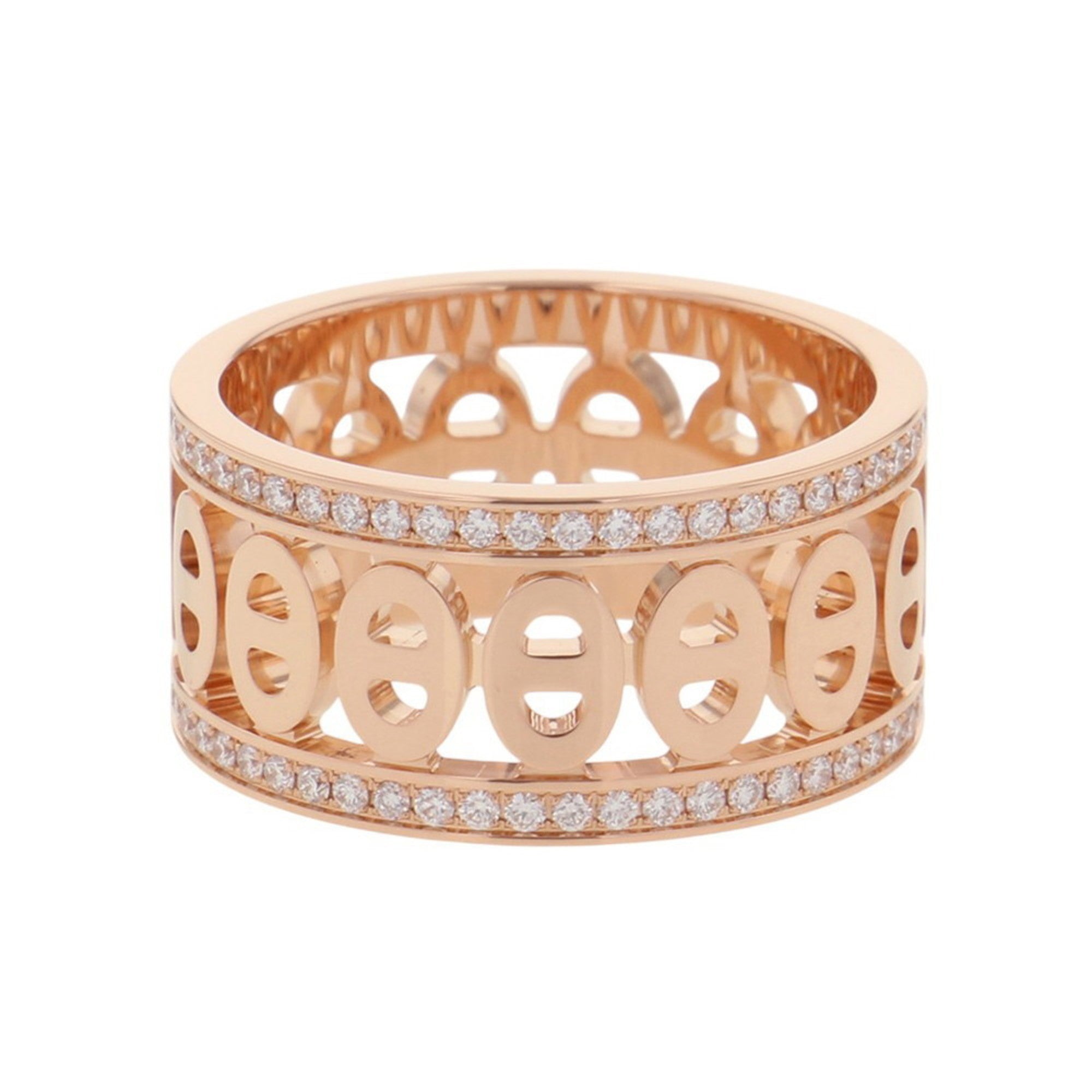 Chaine d'Ancre Divine Ring 18K Rose Gold Mini with Diamond