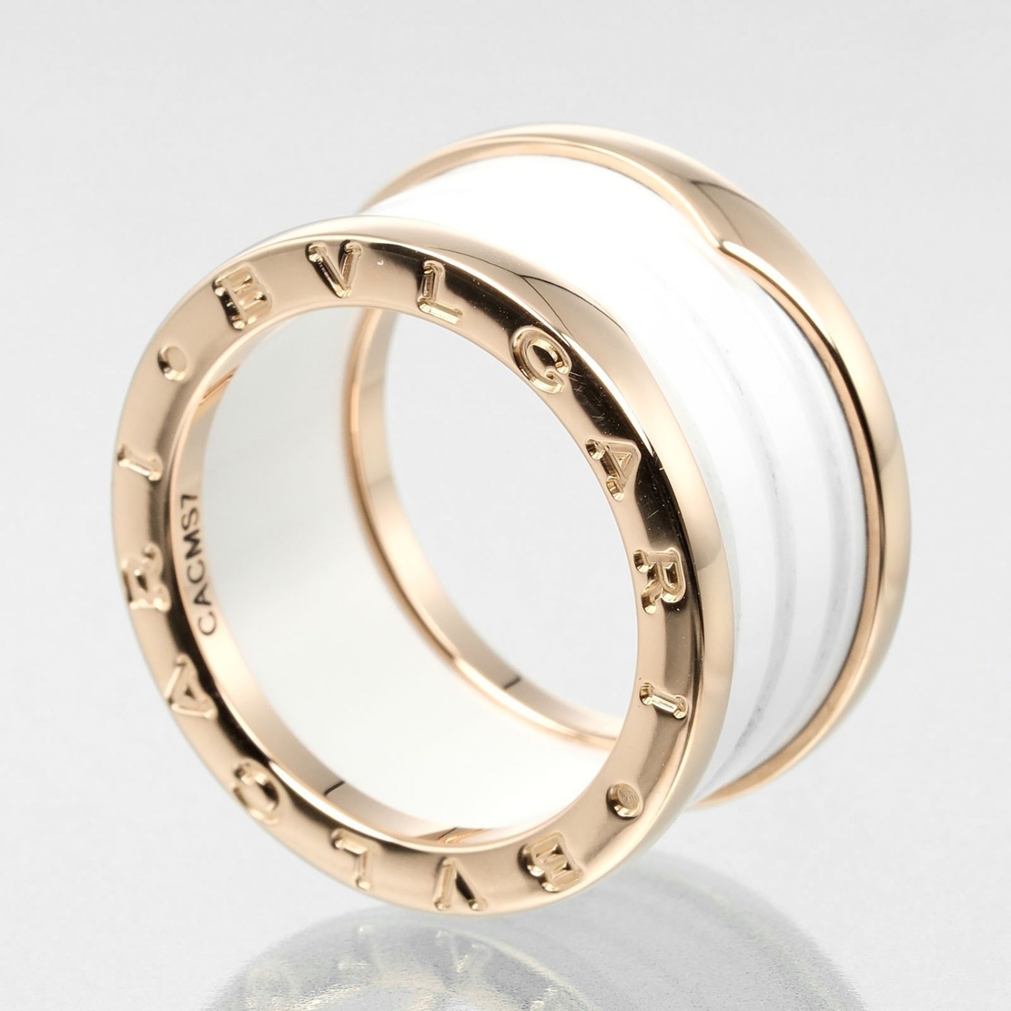 B.Zero1 Ring 18K Rose Gold and Ceramic