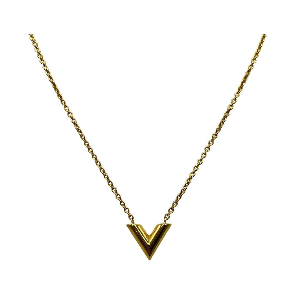 Essential V Pendant Necklace Gold