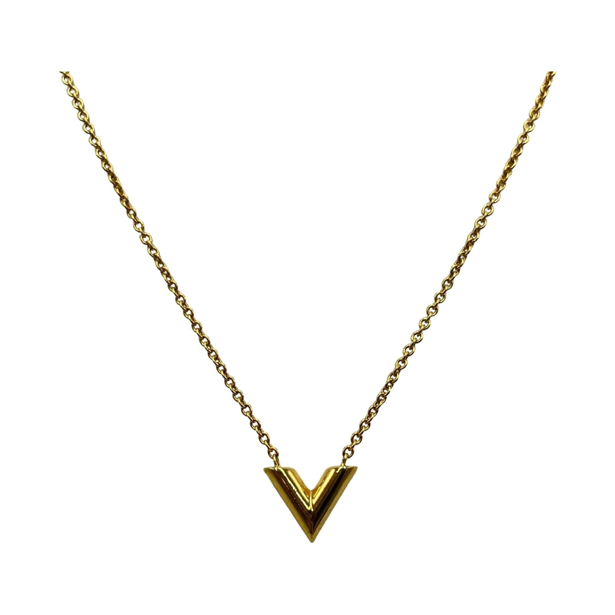Essential V Pendant Necklace Gold