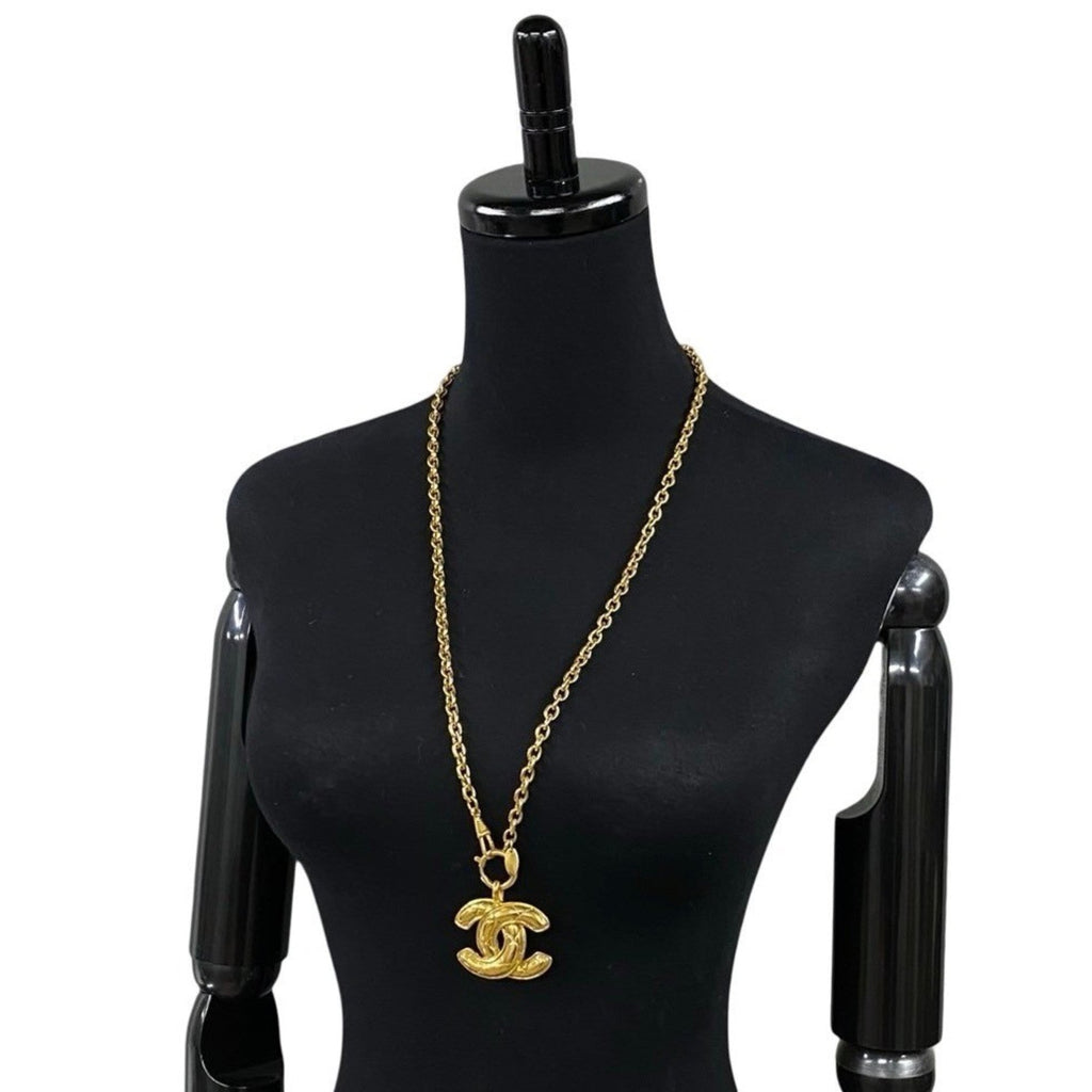 CC Logo Chain Pendant Necklace Metal