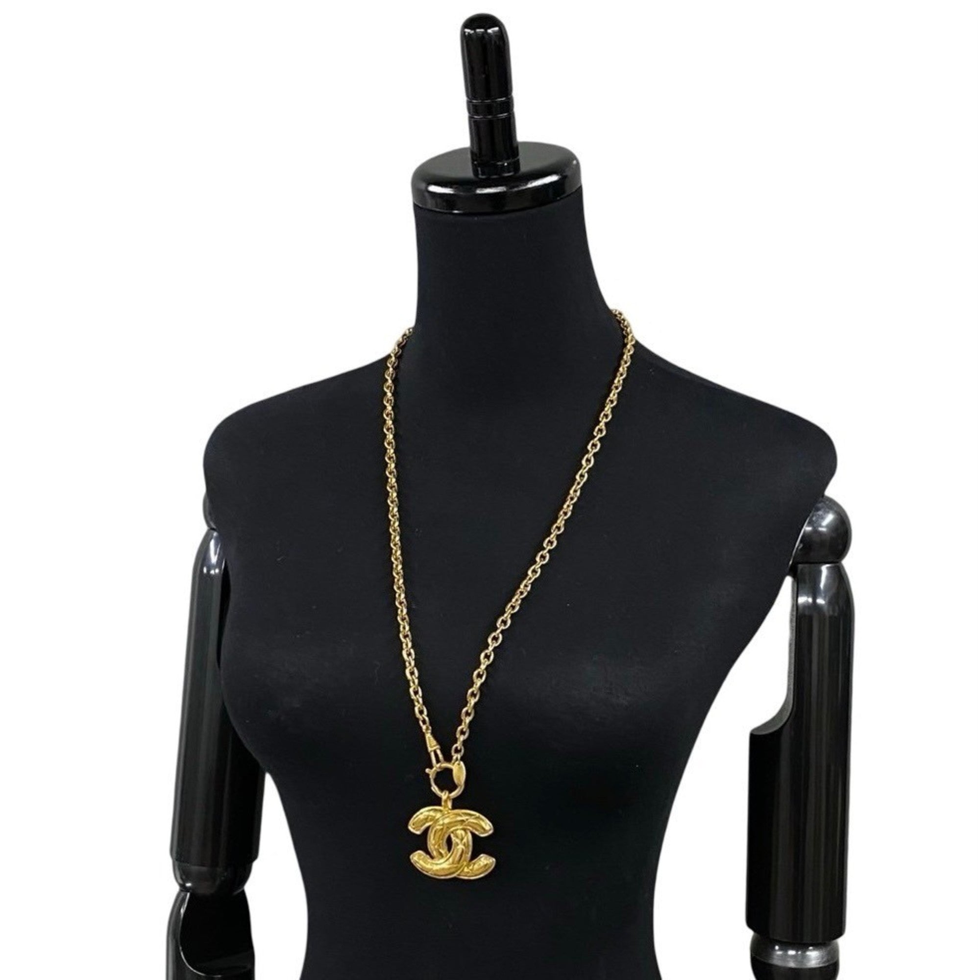 CC Logo Chain Pendant Necklace Metal
