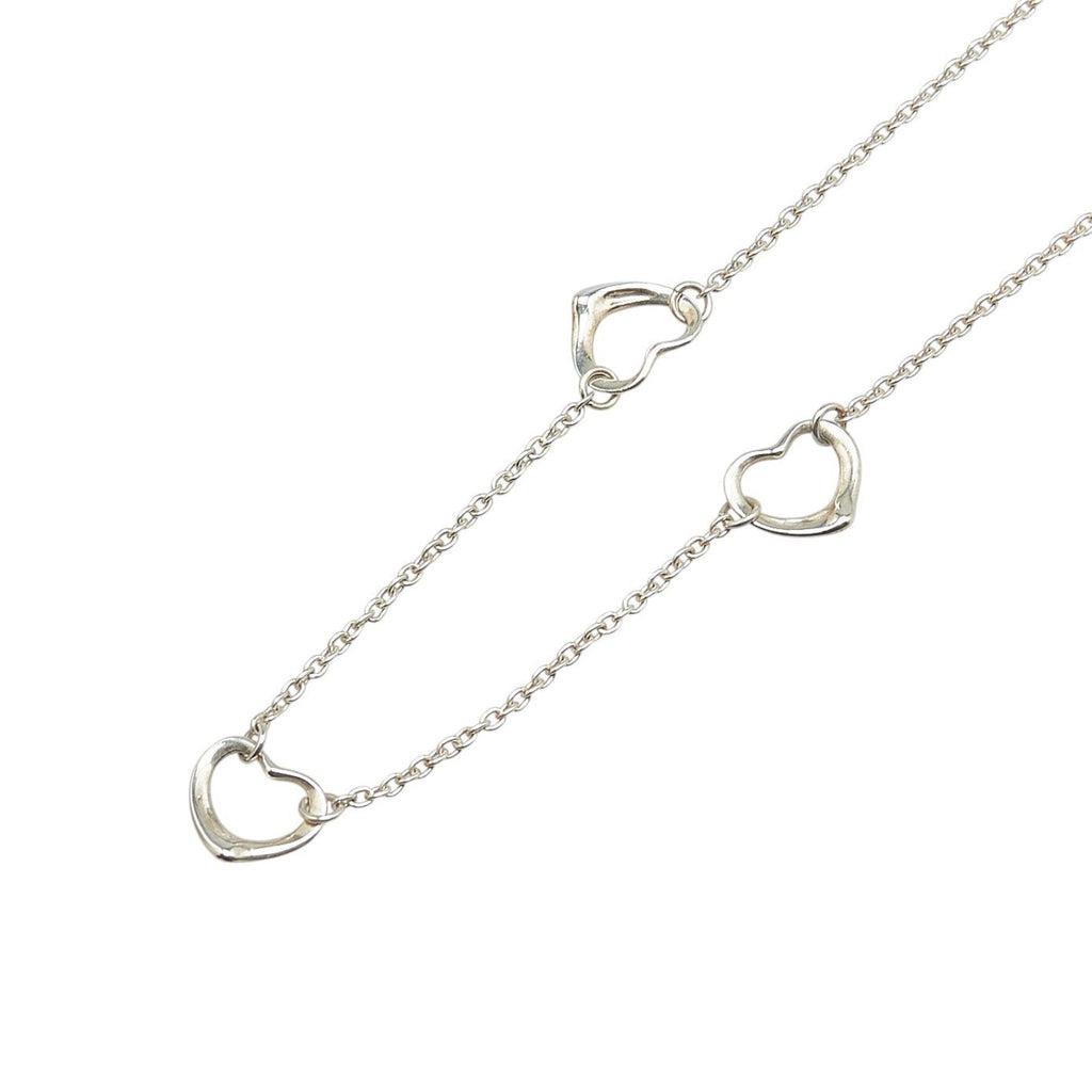 Open Heart Pendant Necklace Sterling Silver 10.2mm