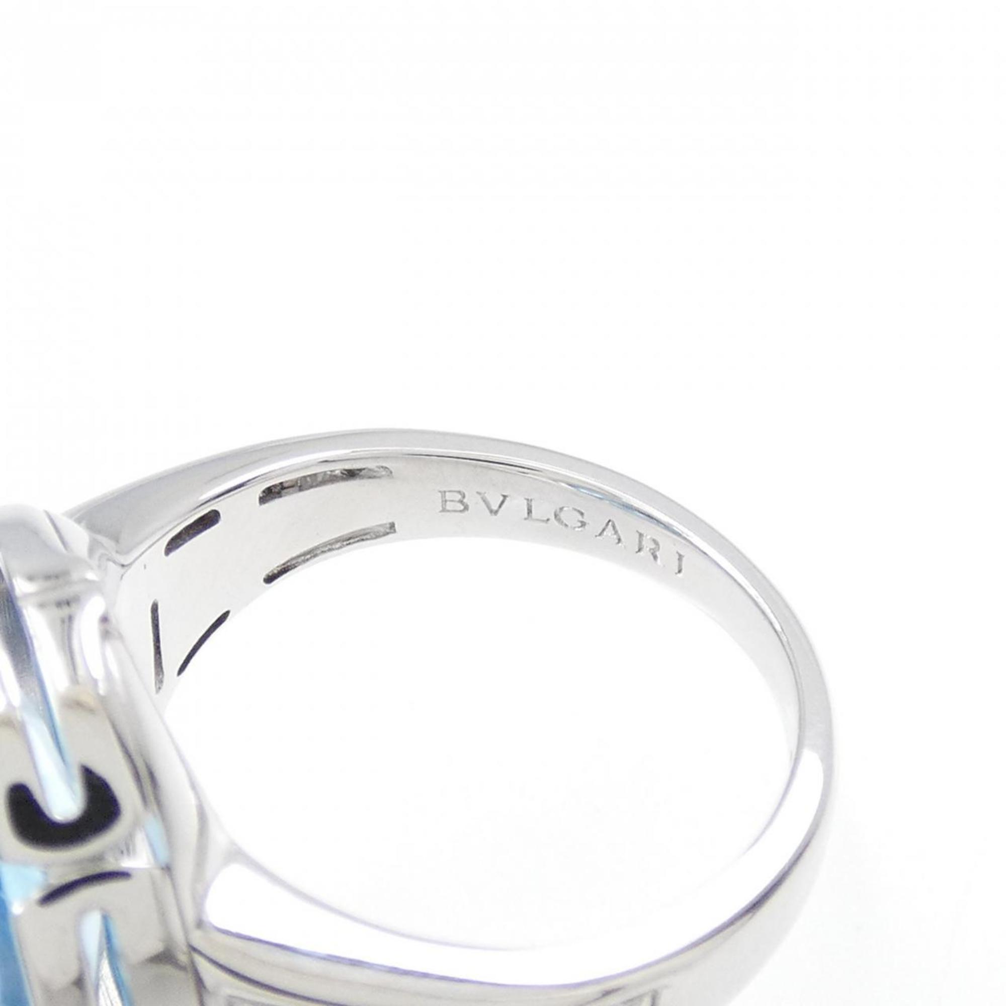 Parentesi Cocktail Ring 18K White Gold with Diamond and Topaz