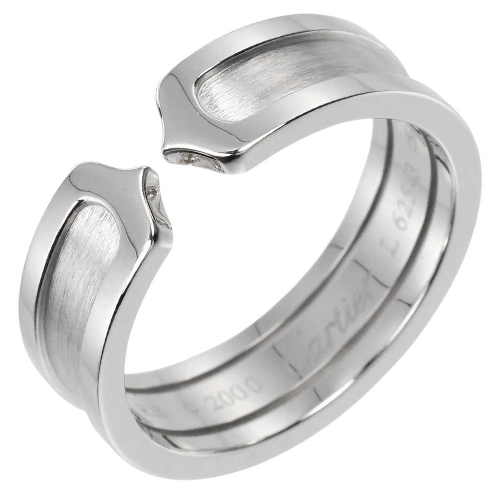 2C Band Ring 18K White Gold