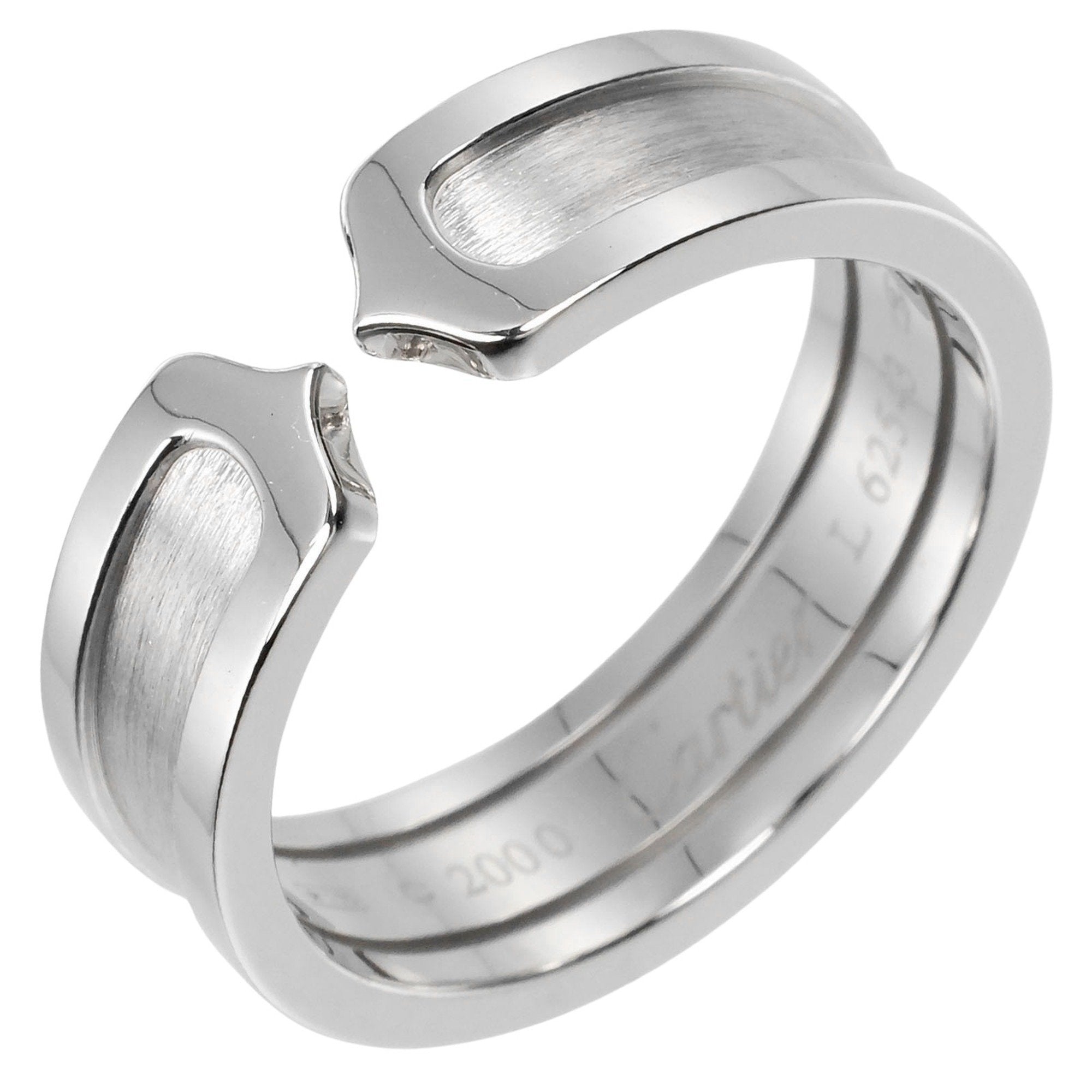 2C Band Ring 18K White Gold