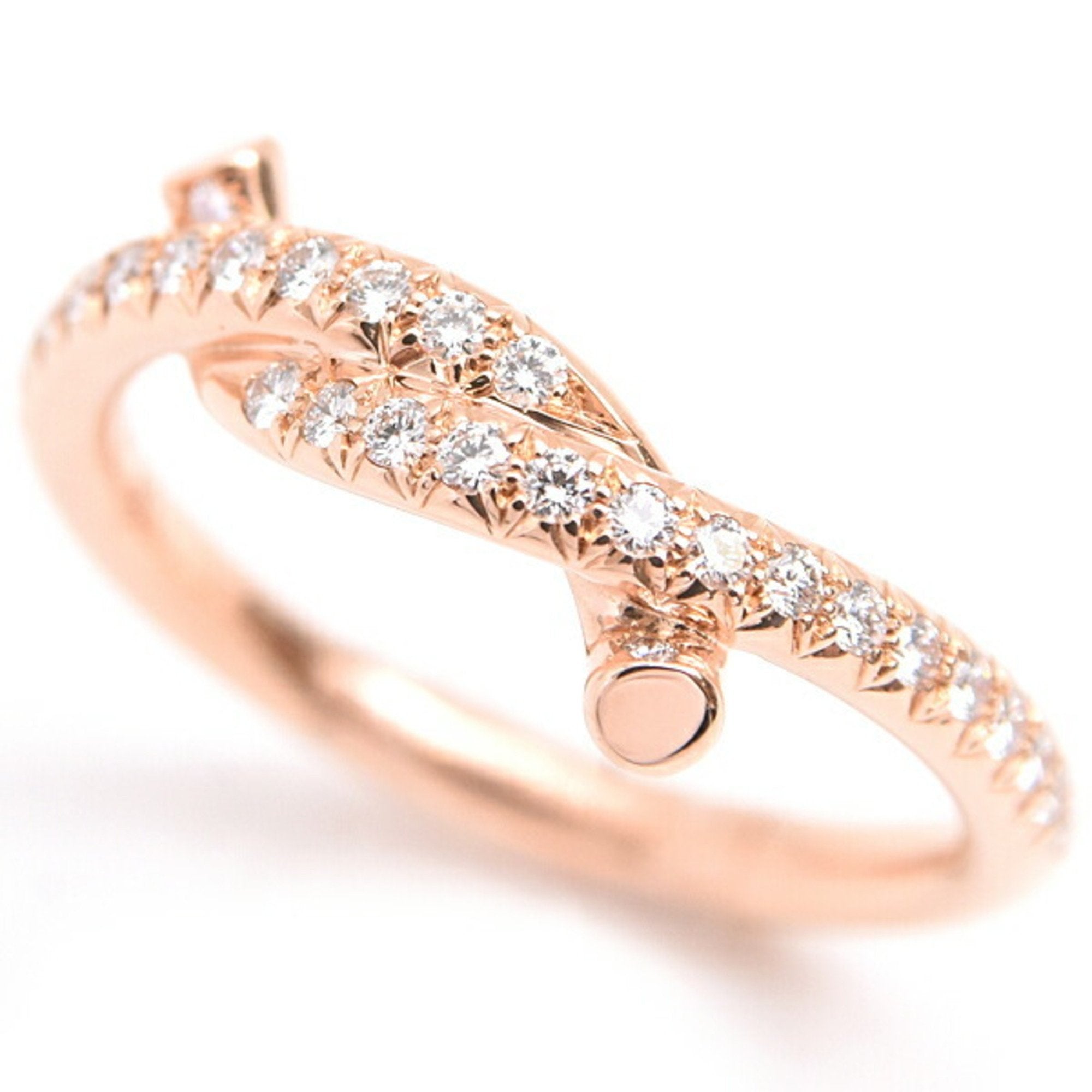 Entrelacé Ring 18K Rose Gold with Diamond