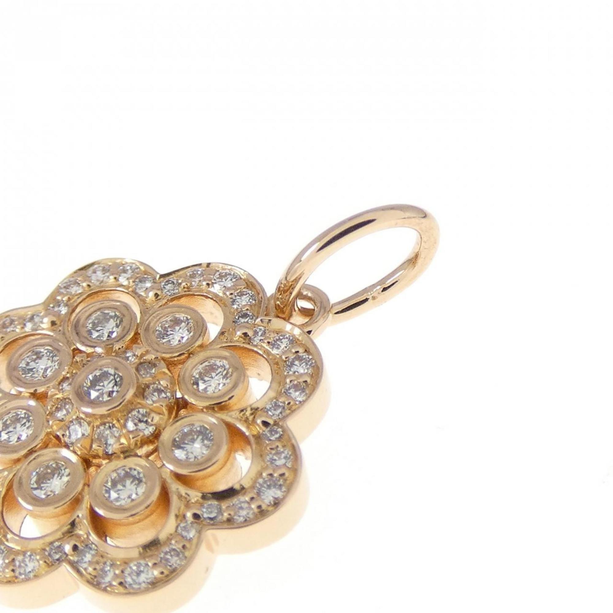 Pendant Necklace 18K Rose Gold With Diamond