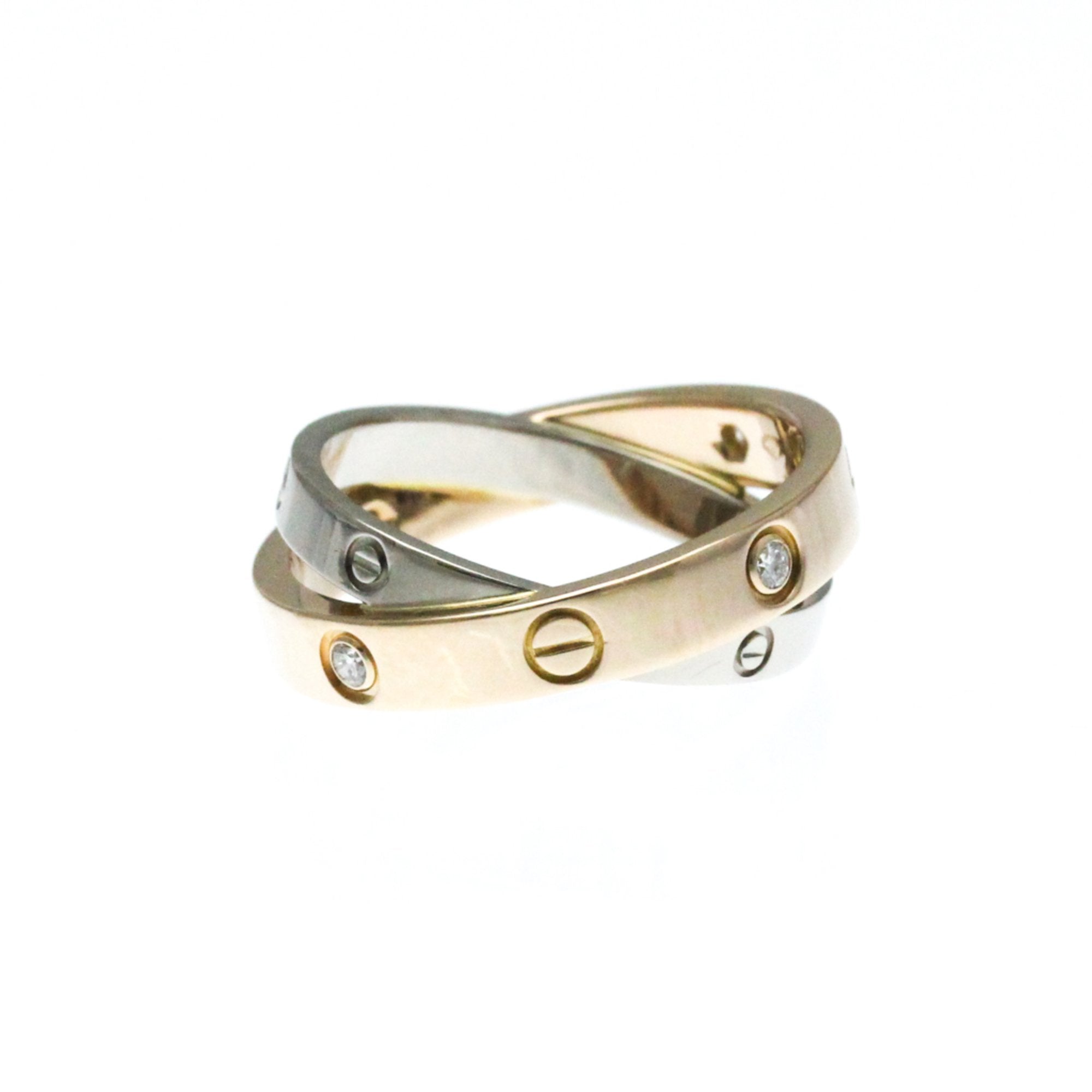 Love Ring 18K Rose Gold and 18K White Gold with Diamond