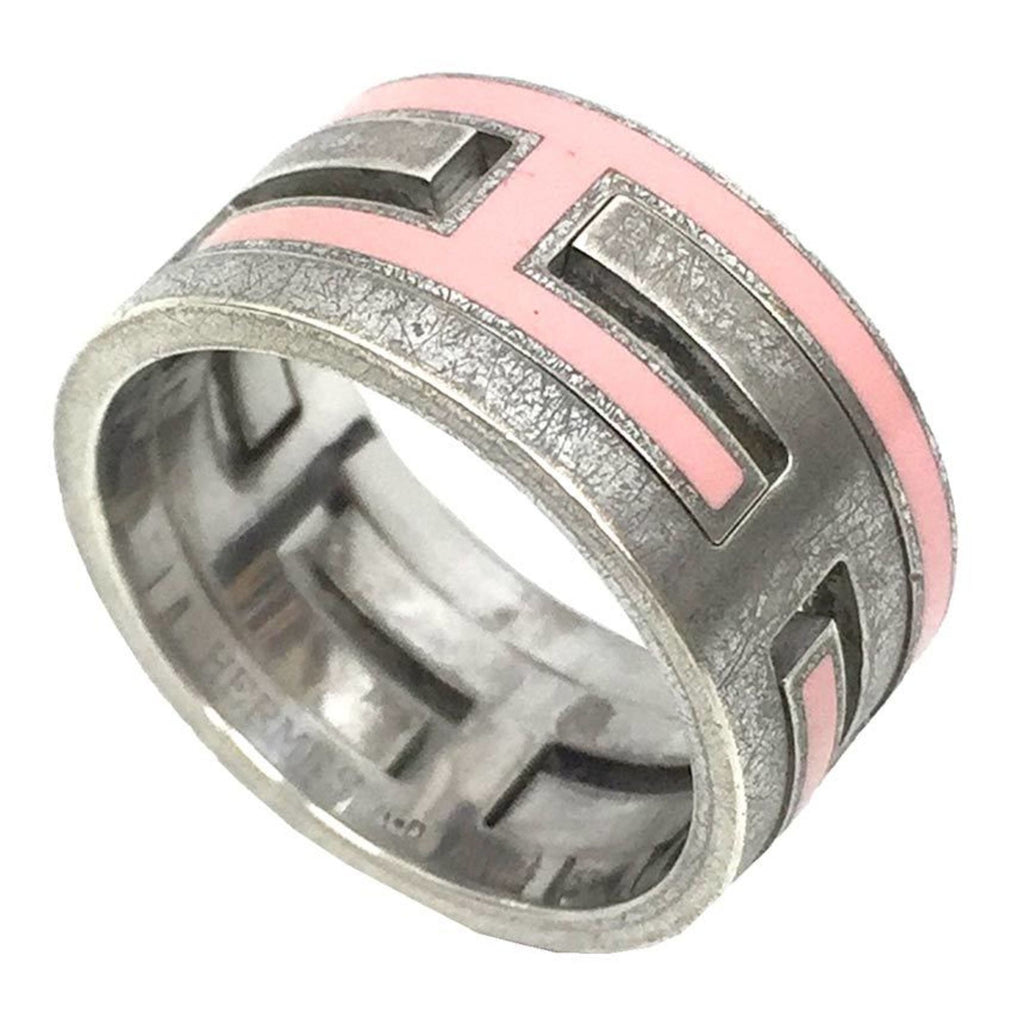 Band Ring Lacquer and Sterling Silver Pink