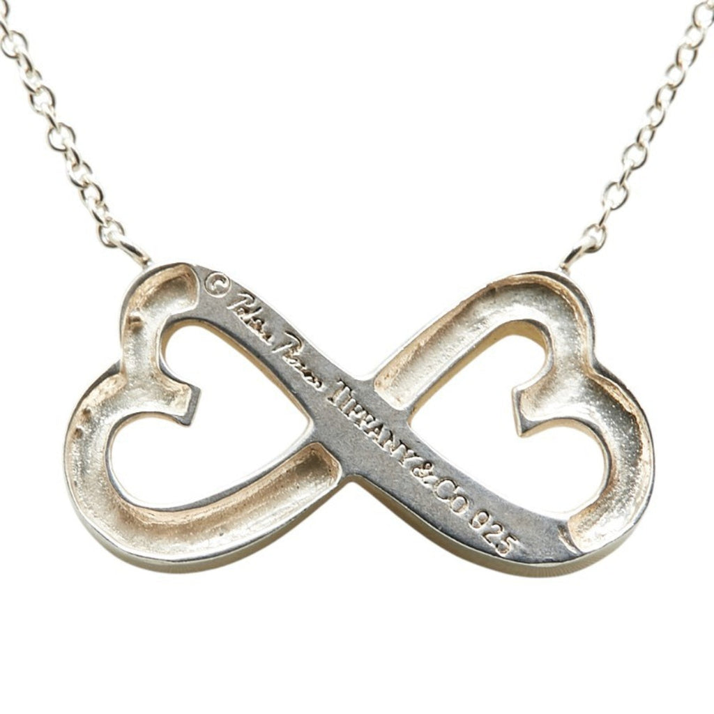 Double Loving Heart Pendant Necklace Sterling Silver