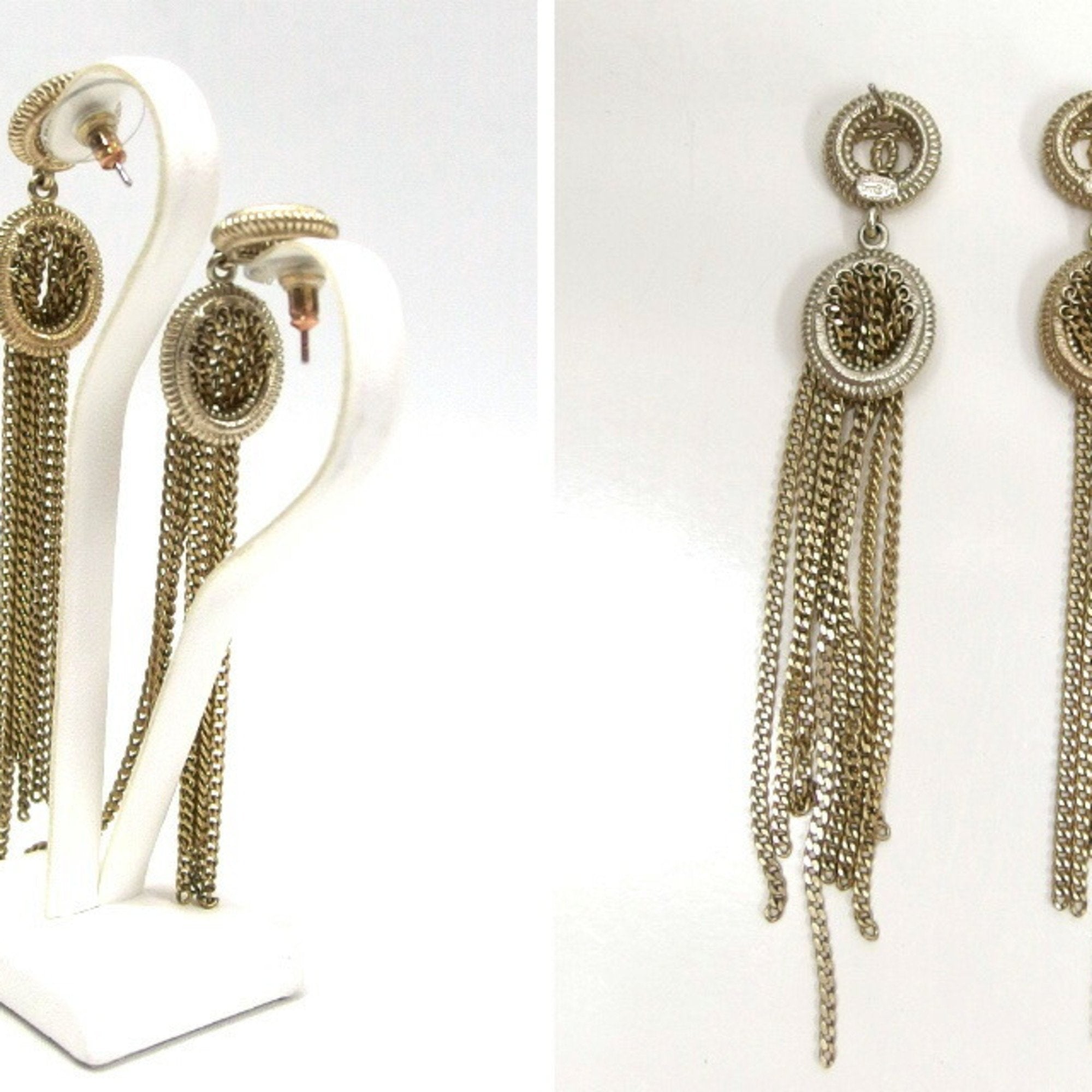 CC Logo Earrings Gold-Tone Metal Gold-Tone Metal