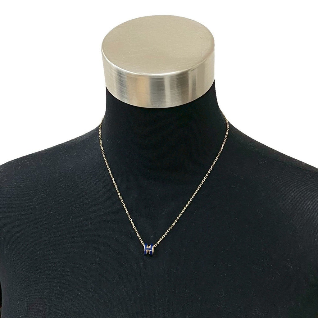 Pop H Pendant Necklace Gold-Tone Metal