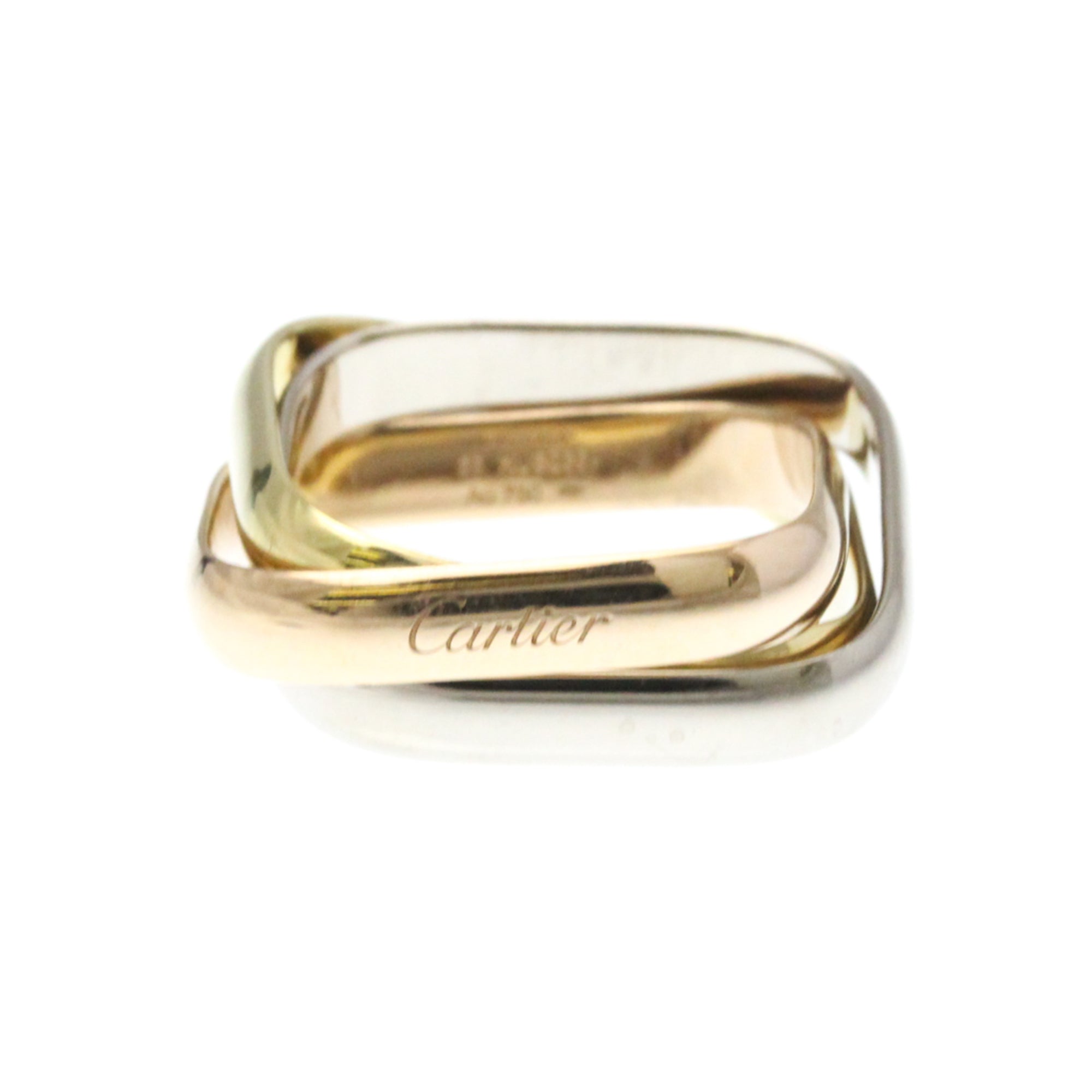 Vendome Louis Cartier Band Ring 18K Tricolor Gold