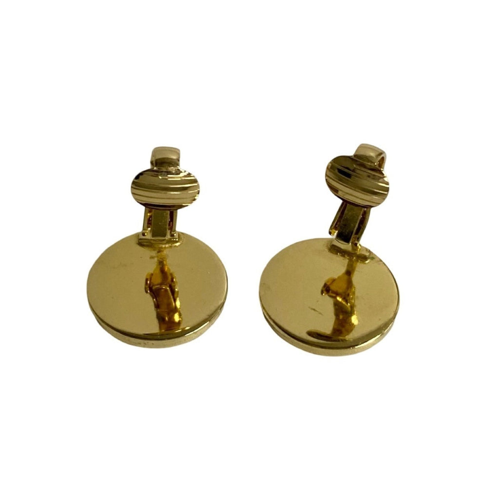Earrings Logo Gold-Tone Metal