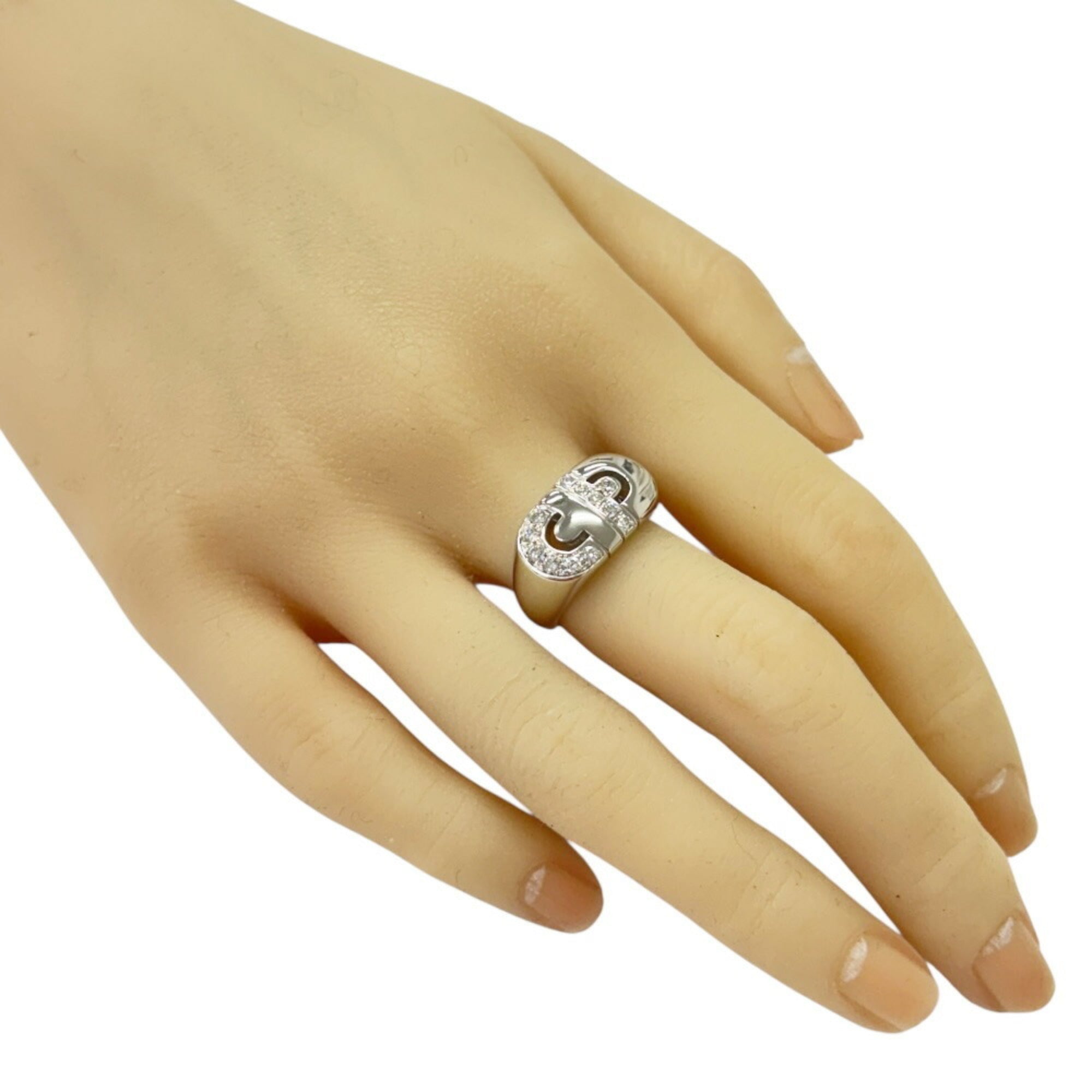 Parentesi Band Ring 18K Yellow Gold with Diamond