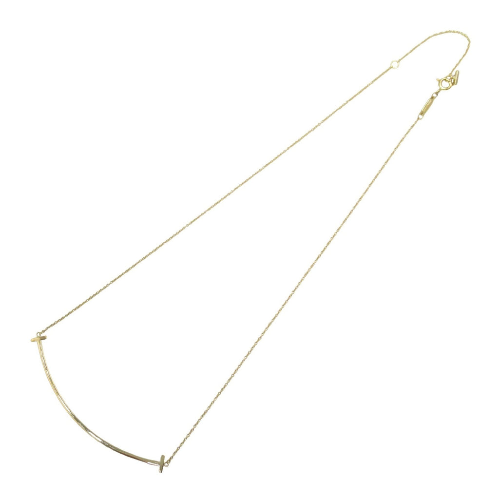 T Smile Pendant Necklace 18K Yellow Gold