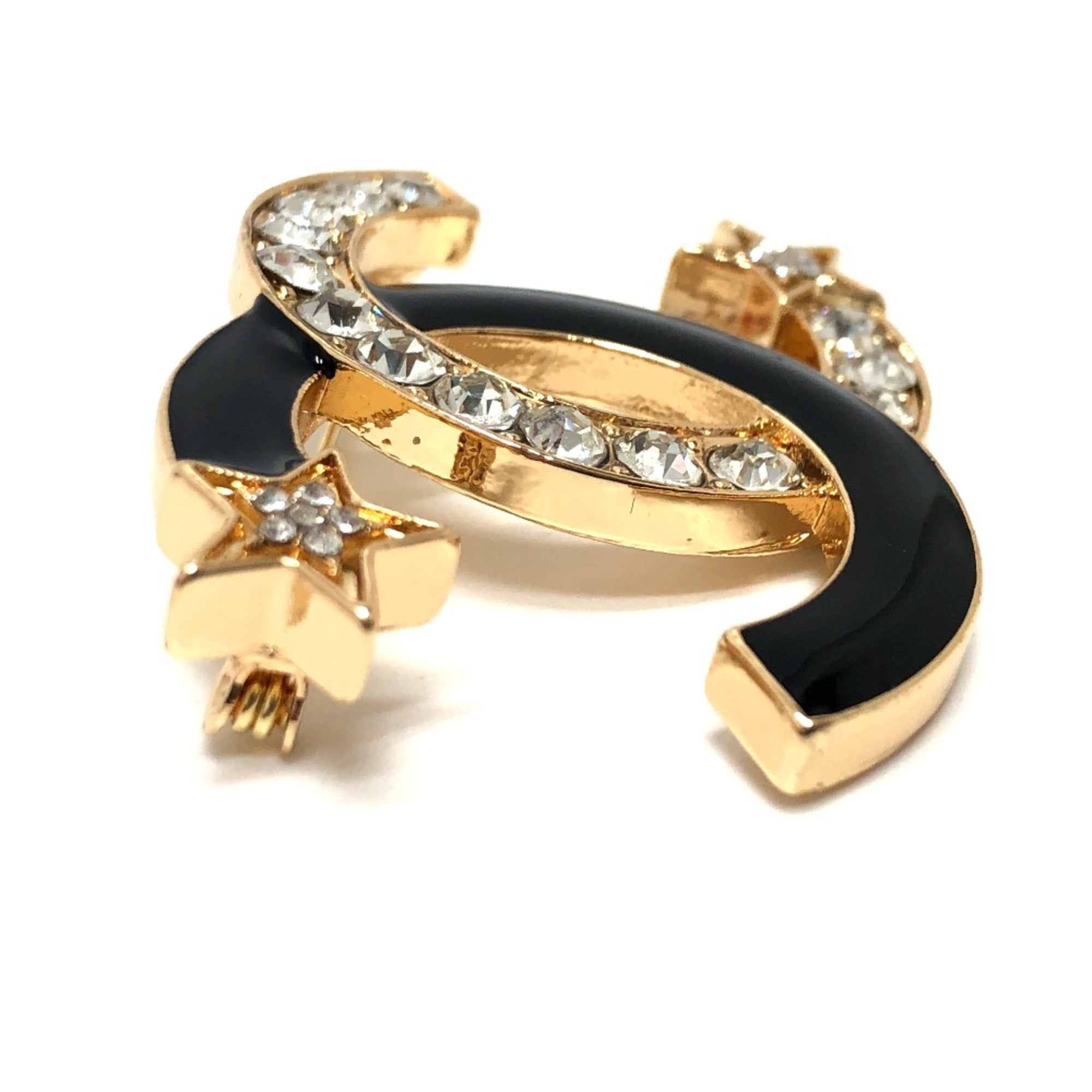 23A Brooch Metal Gold Black