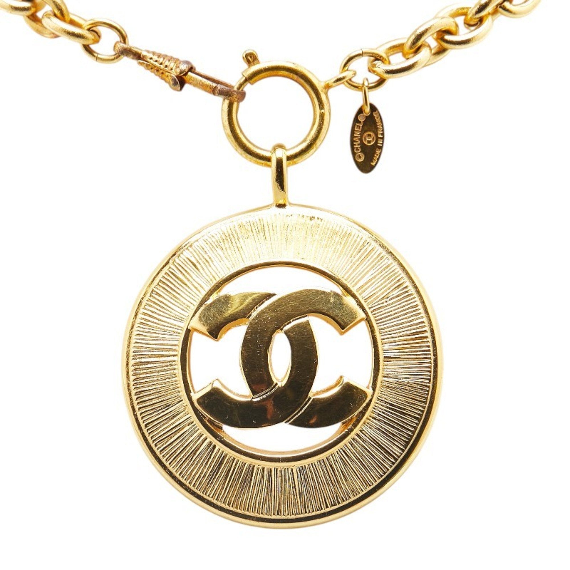 CC Logo Pendant Necklace Metal