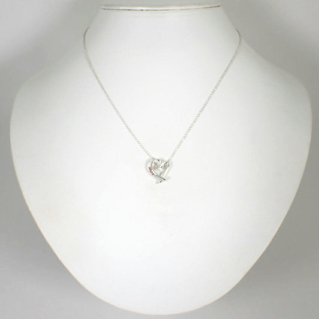 Loving Heart Love Pendant Necklace Sterling Silver