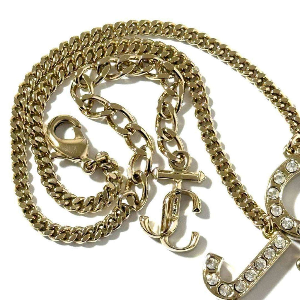 Pendant Necklace Metal and Rhinestone