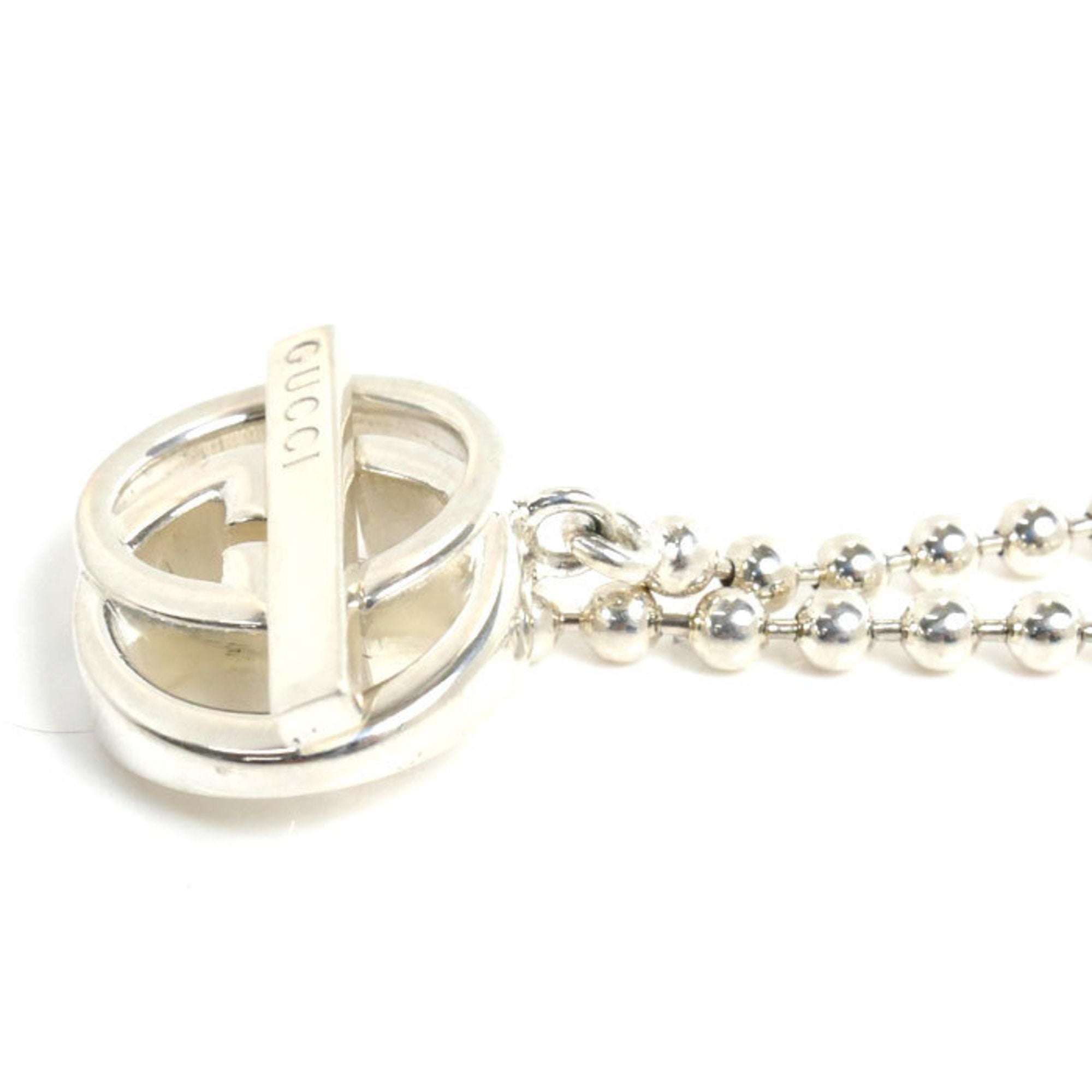 Interlocking G Pendant Necklace Sterling Silver