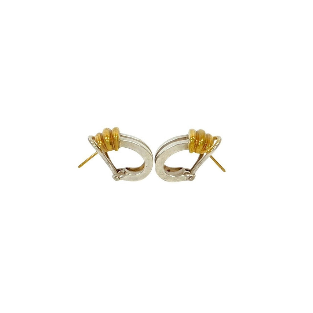 Earrings Sterling Silver and 18K Yellow Gold