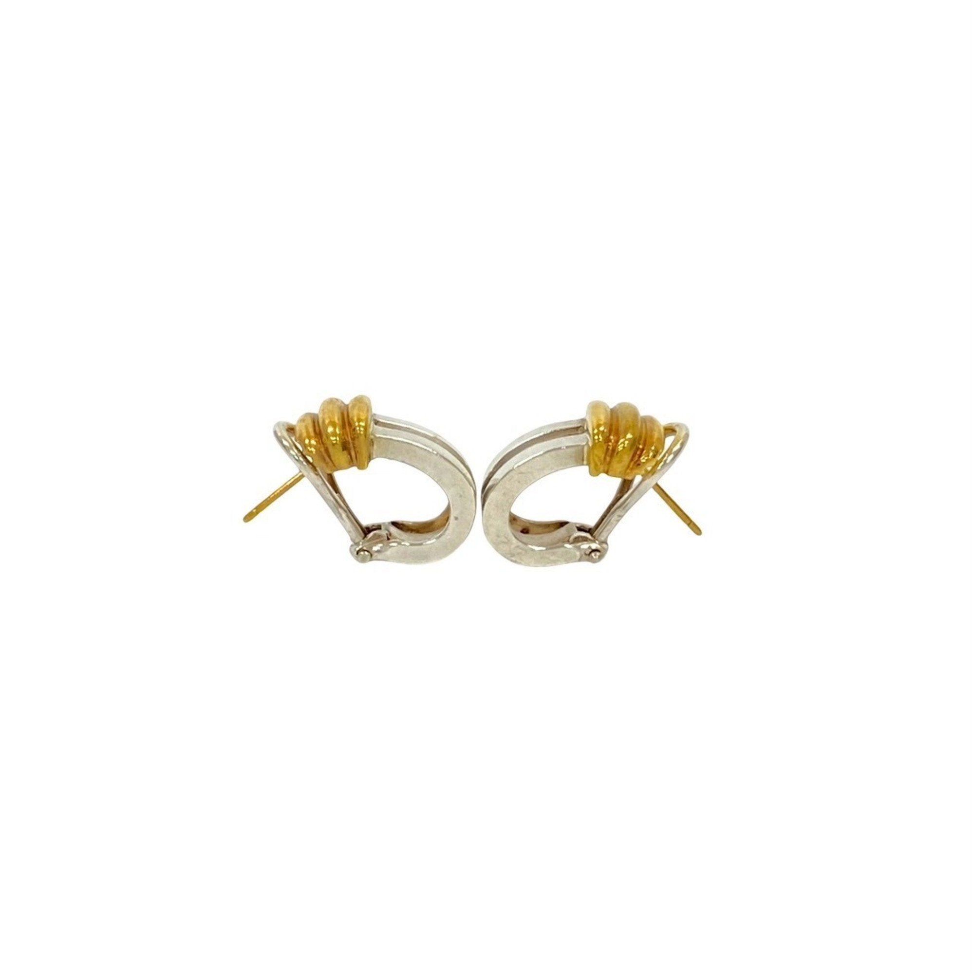 Earrings Sterling Silver and 18K Yellow Gold