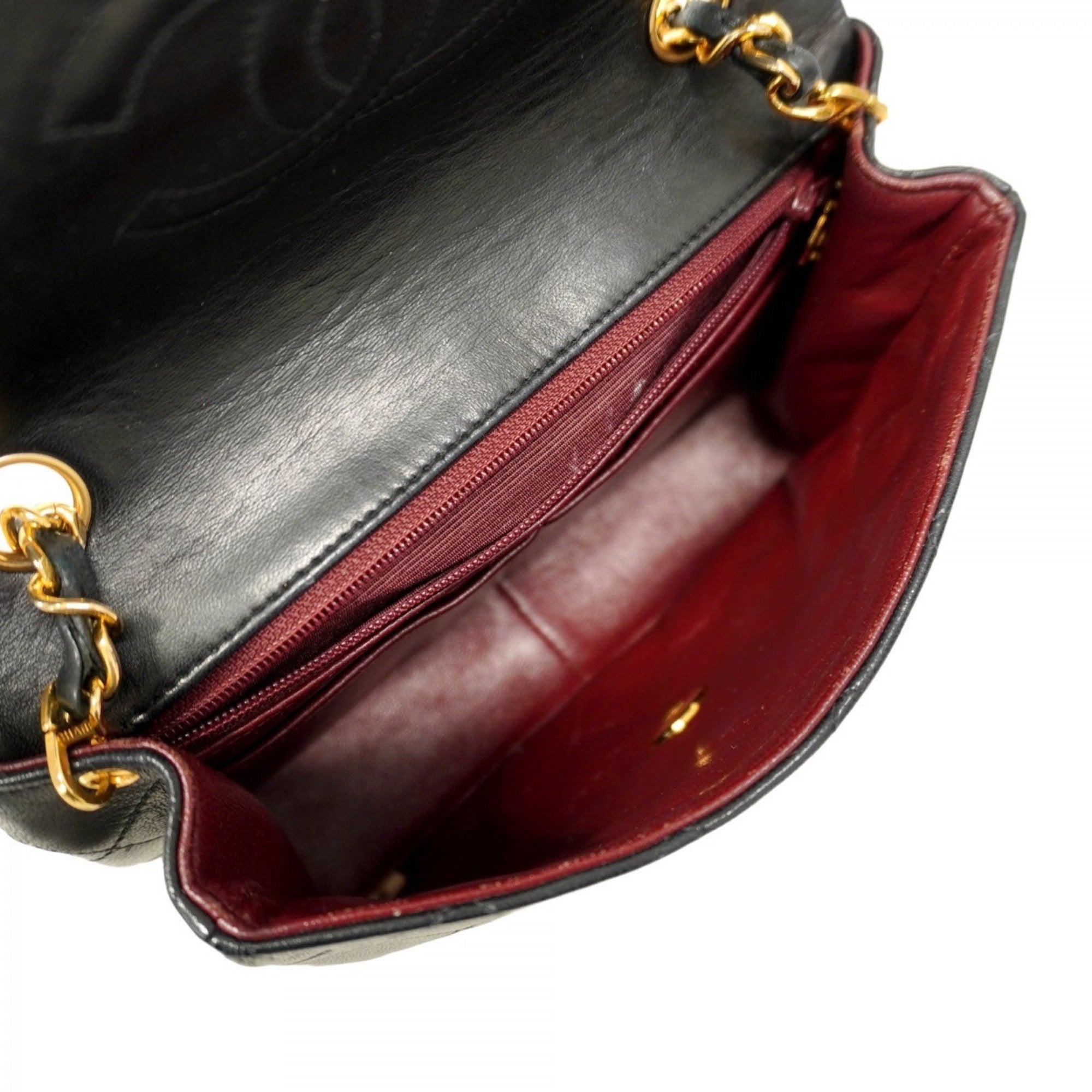 Vintage Square Classic Flap Bag Quilted Lambskin Small