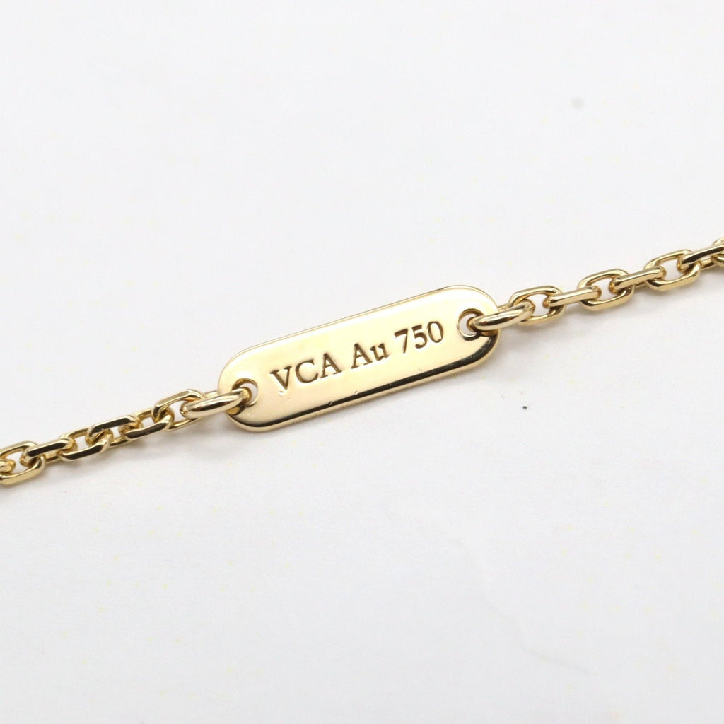 Vintage Alhambra Pendant Necklace 18K Yellow Gold and Onyx