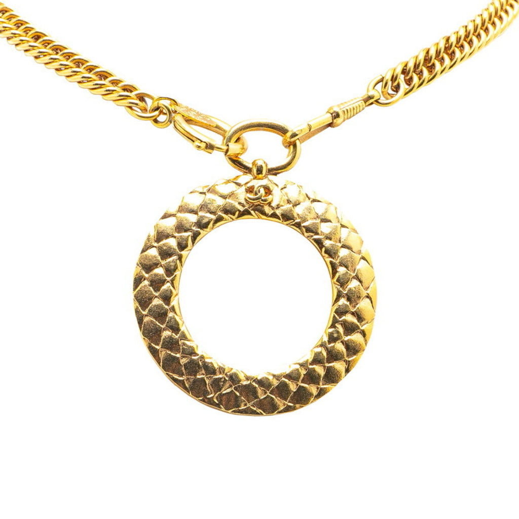 CC Logo Pendant Necklace Metal
