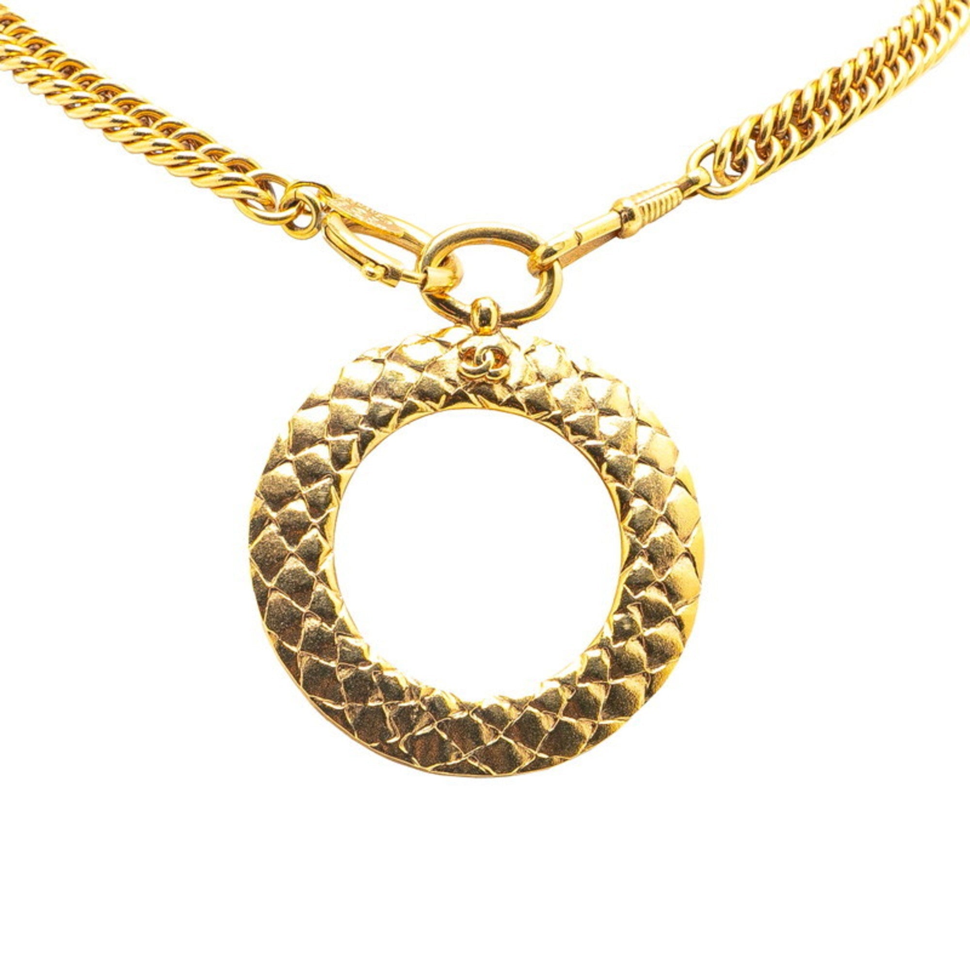 CC Logo Pendant Necklace Metal