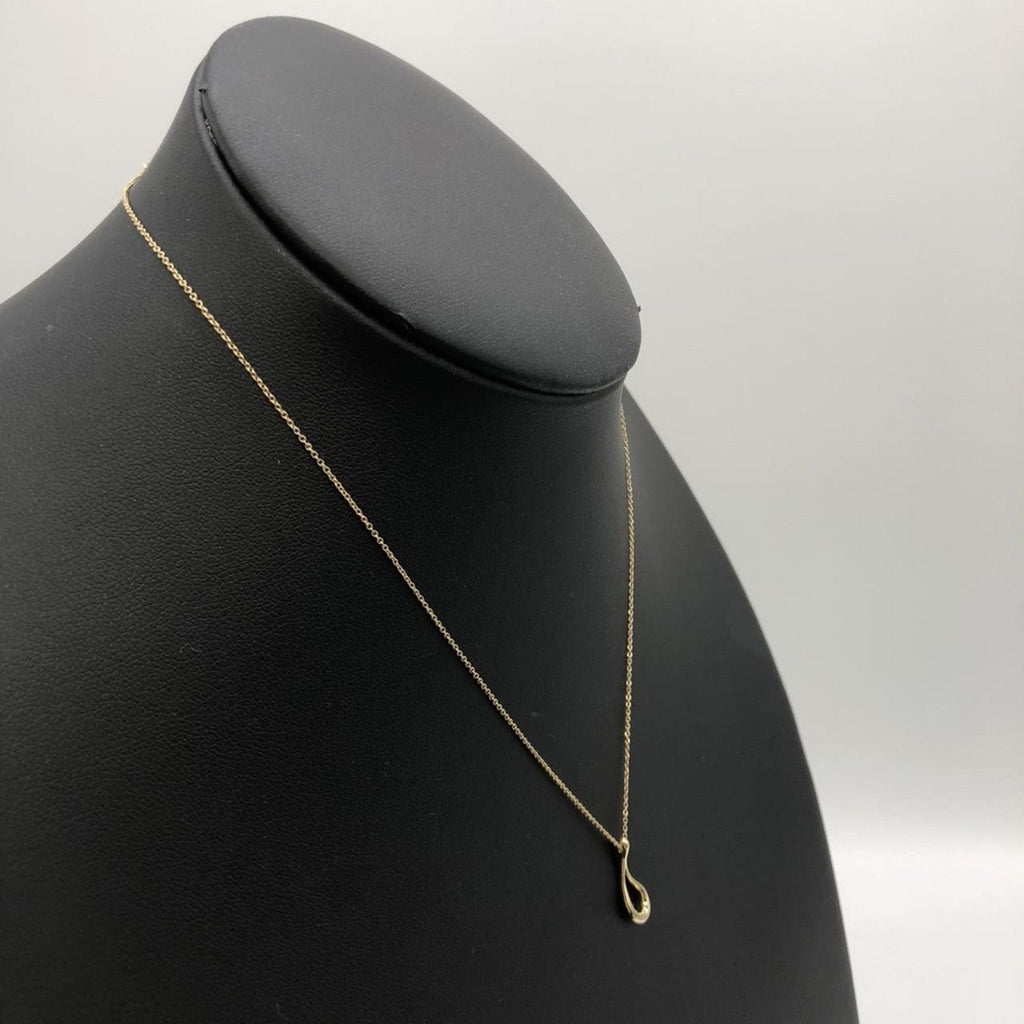 Teardrop Pendant Necklace 18K Yellow Gold