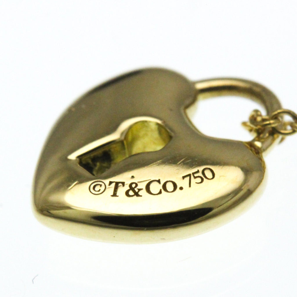 Heart Lock Pendant Necklace 18K Yellow Gold