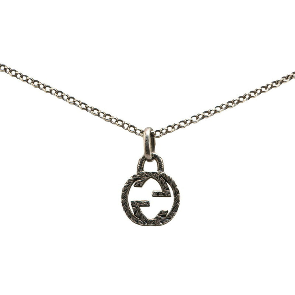 Interlocking G Pendant Necklace Sterling Silver
