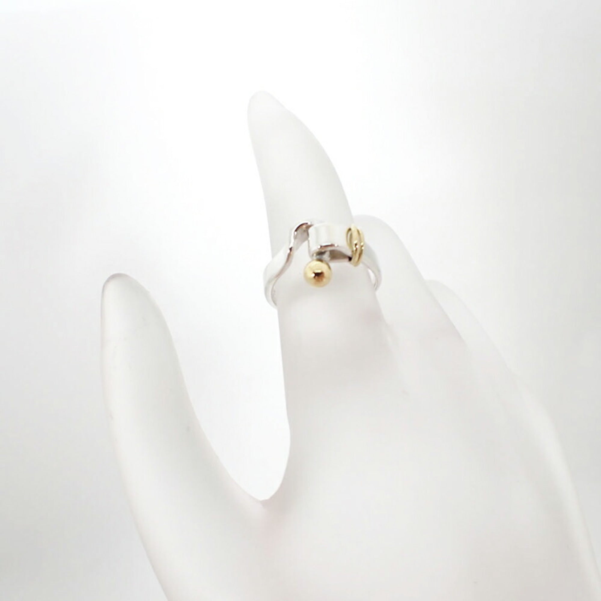 Band Ring Sterling Silver and 18K Yellow Gold