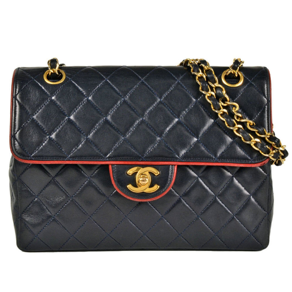 Vintage Square CC Flap Bag Quilted Lambskin Medium
