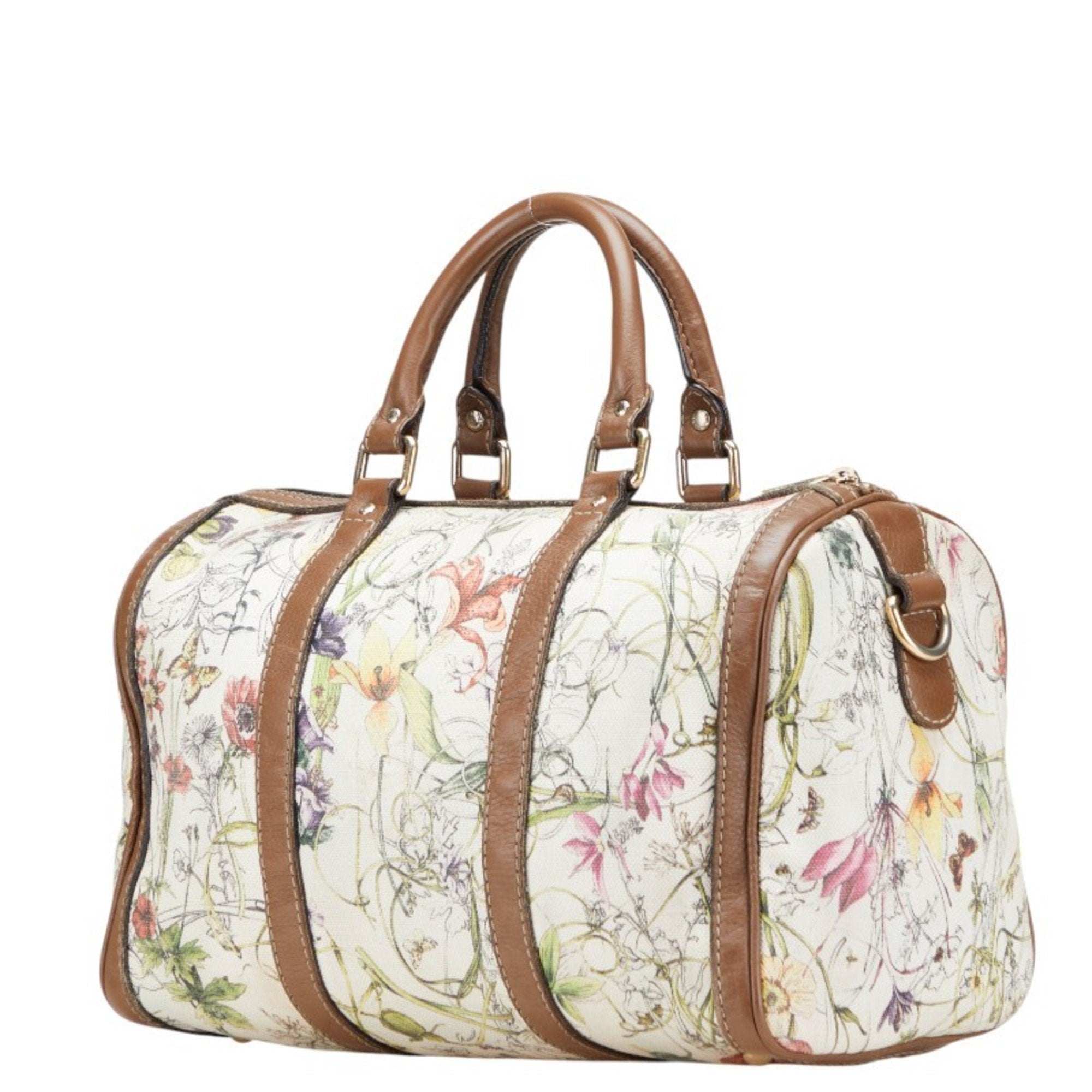 Convertible Joy Boston Bag Flora Canvas Medium